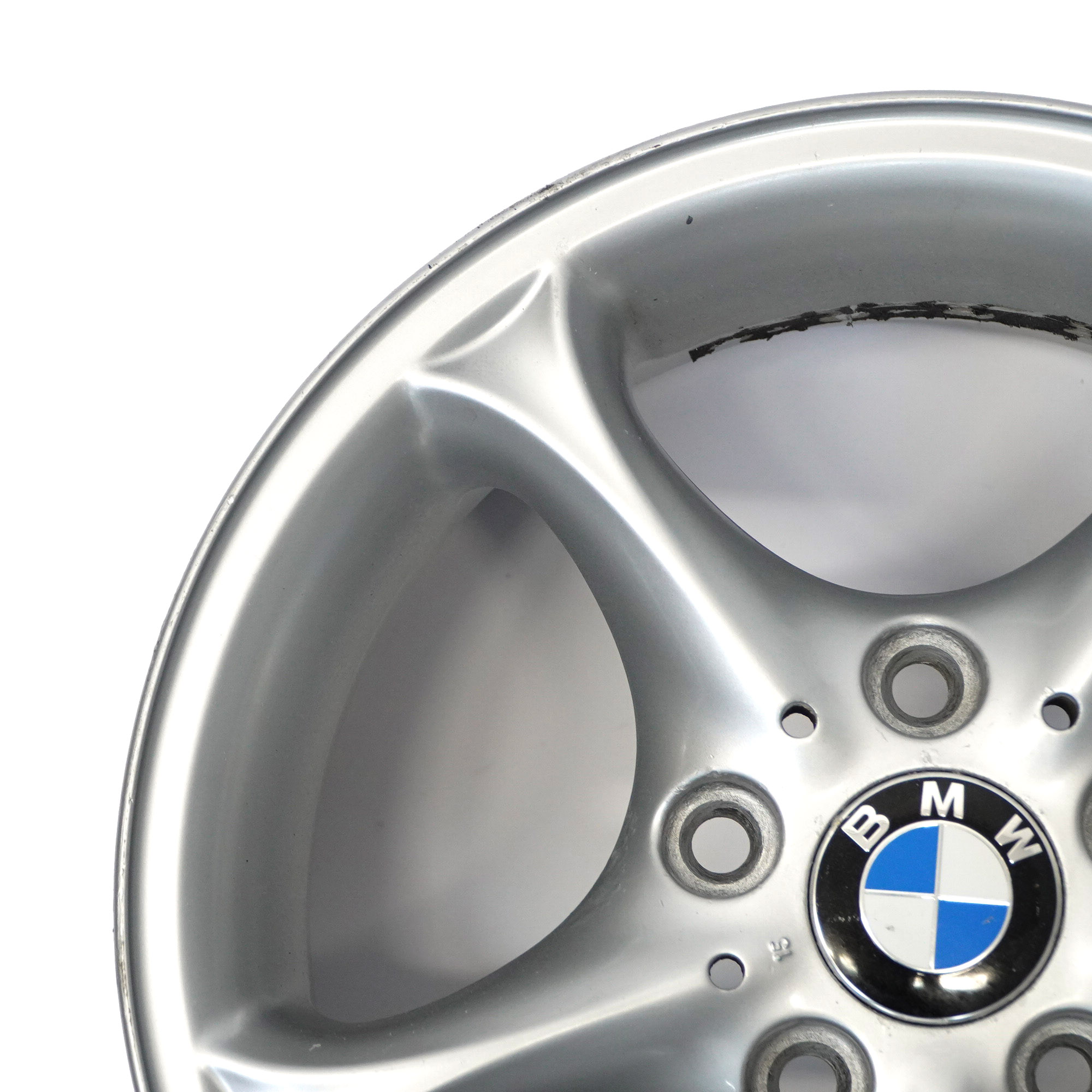 BMW Z4 E85 Silberne Leichtmetallfelge Alufelge 16" 7J ET:47 Sternspeiche 6758187