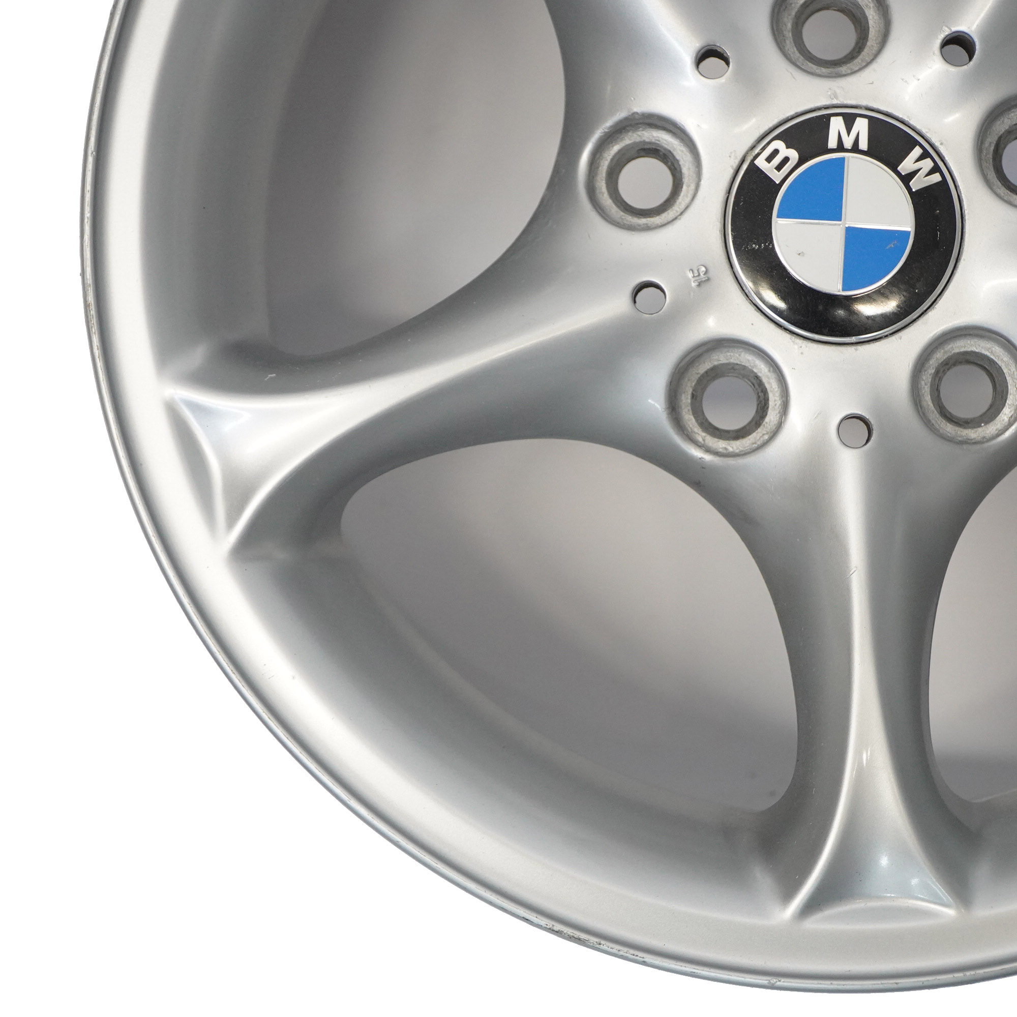 BMW Z4 E85 Silberne Leichtmetallfelge Alufelge 16" 7J ET:47 Sternspeiche 6758187