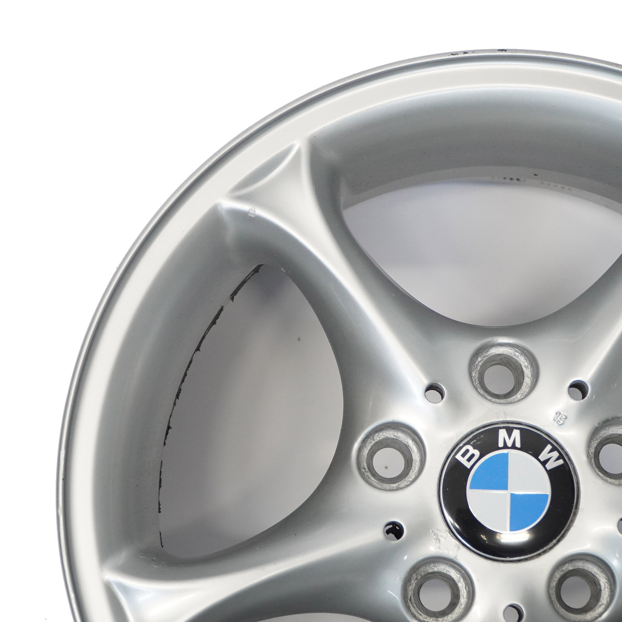 BMW Z4 E85 Silberne Leichtmetallfelge Alufelge 16" 7J ET:47 Sternspeiche 6758187