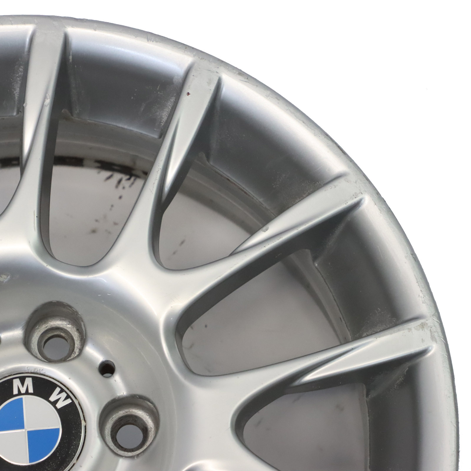 Silberne Leichtmetallfelge BMW E90 E91 E92 E93 vorne 216 18" 8J ET34 6770464