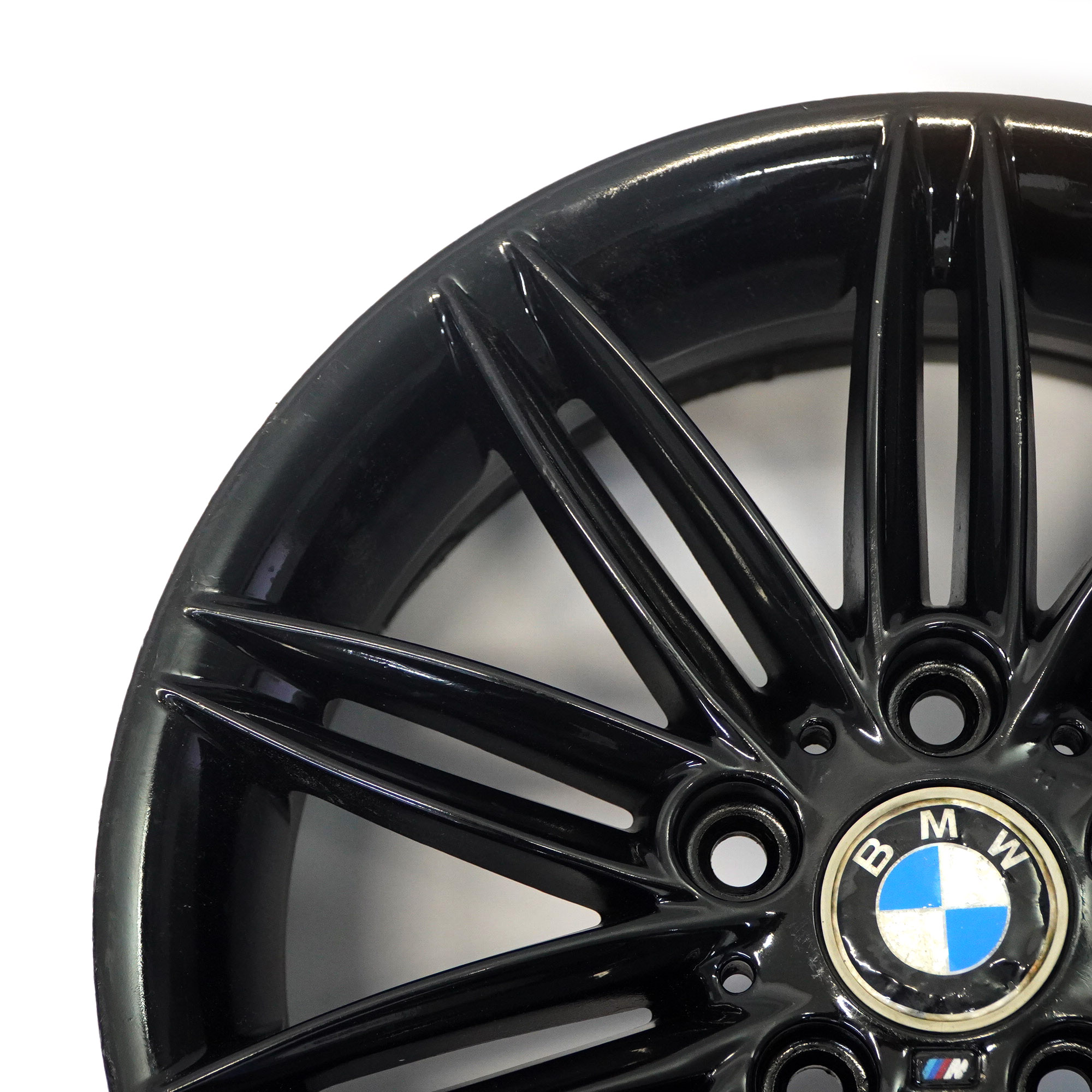 BMW E81 E82 E87 E88 Schwarz Alu felge 17" 7J ET:47 M Doppel Speiche 207