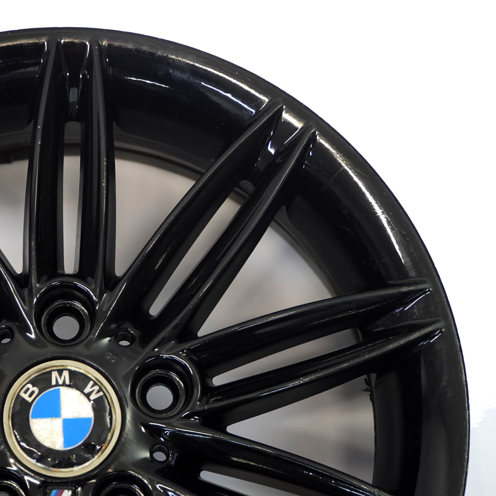 BMW E81 E82 E87 E88 Schwarz Alu felge 17" 7J ET:47 M Doppel Speiche 207