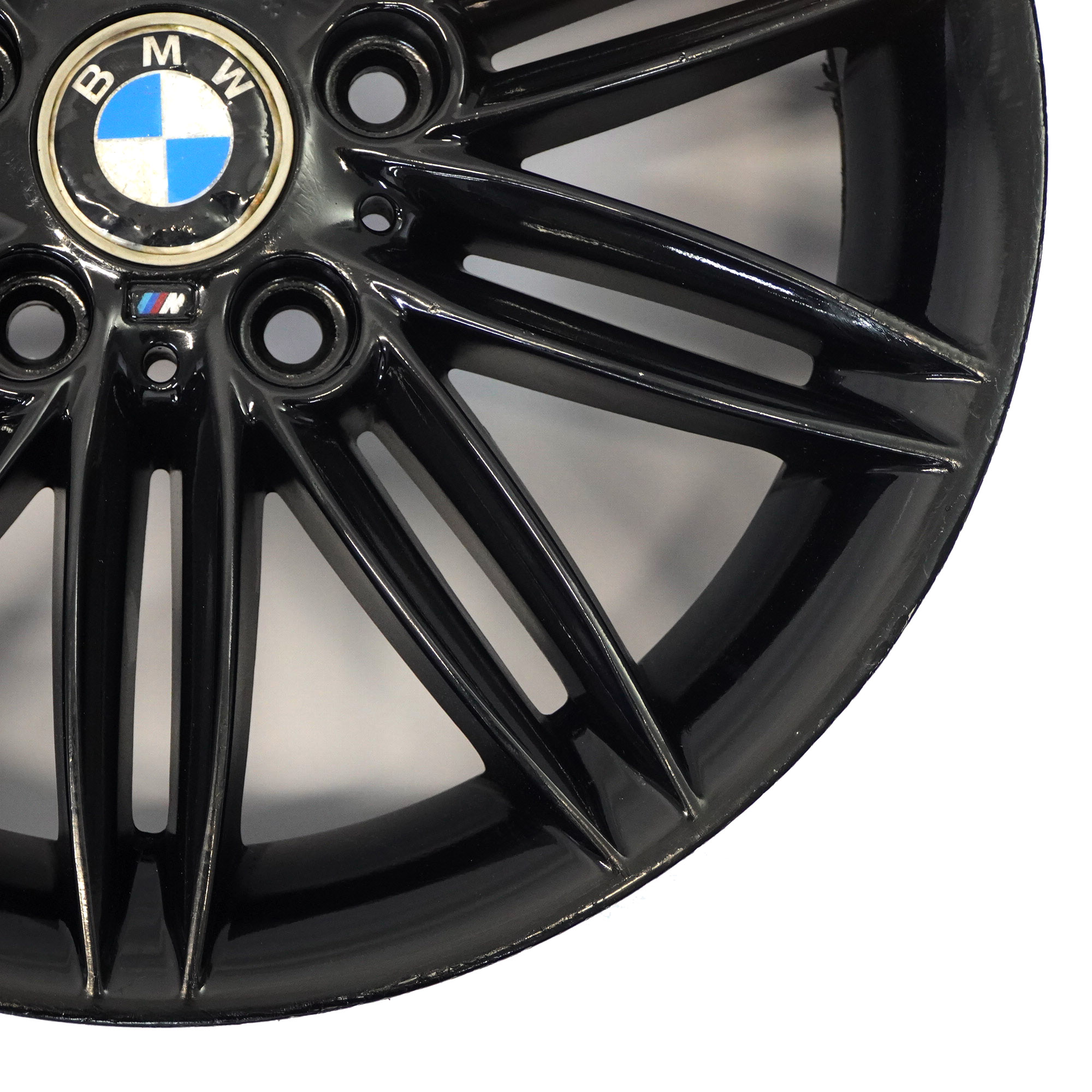 BMW E81 E82 E87 E88 Schwarz Alu felge 17" 7J ET:47 M Doppel Speiche 207