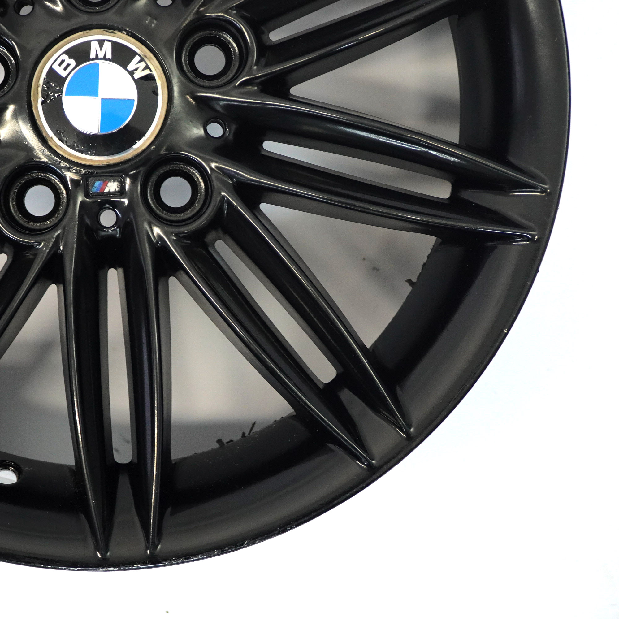 BMW E81 E82 E87 E88 Black Wheel Alloy Rim 17" 7J ET:47 M Double Spoke 207