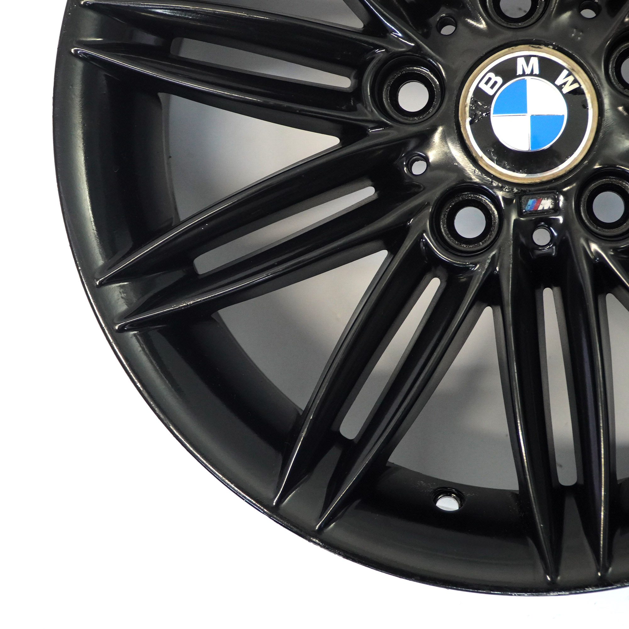 BMW E81 E82 E87 E88 Black Wheel Alloy Rim 17" 7J ET:47 M Double Spoke 207