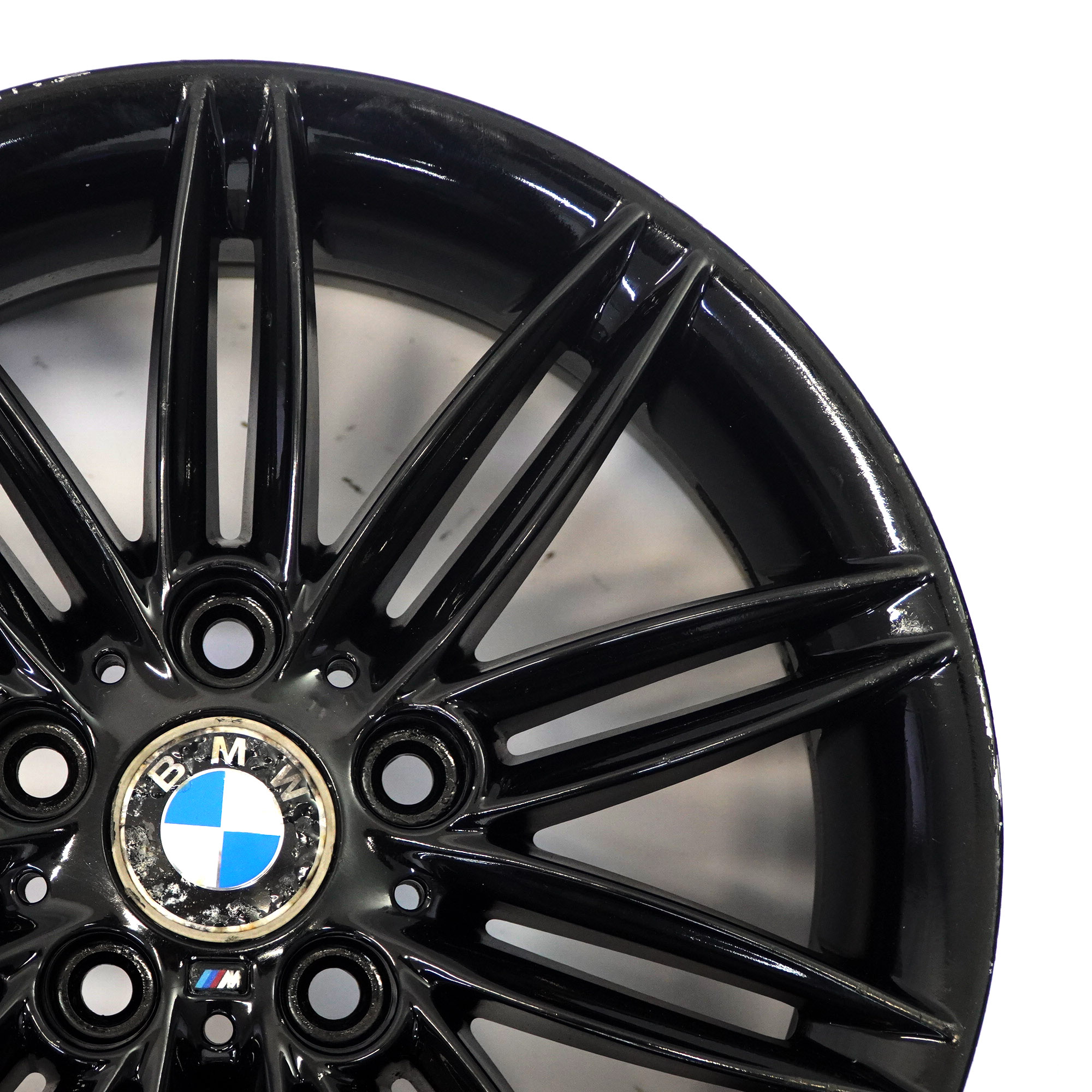 BMW E81 E82 E87 E88 Hinter Rad Schwarz Felge 17" 7,5J ET:47 M Doppel Speiche 207