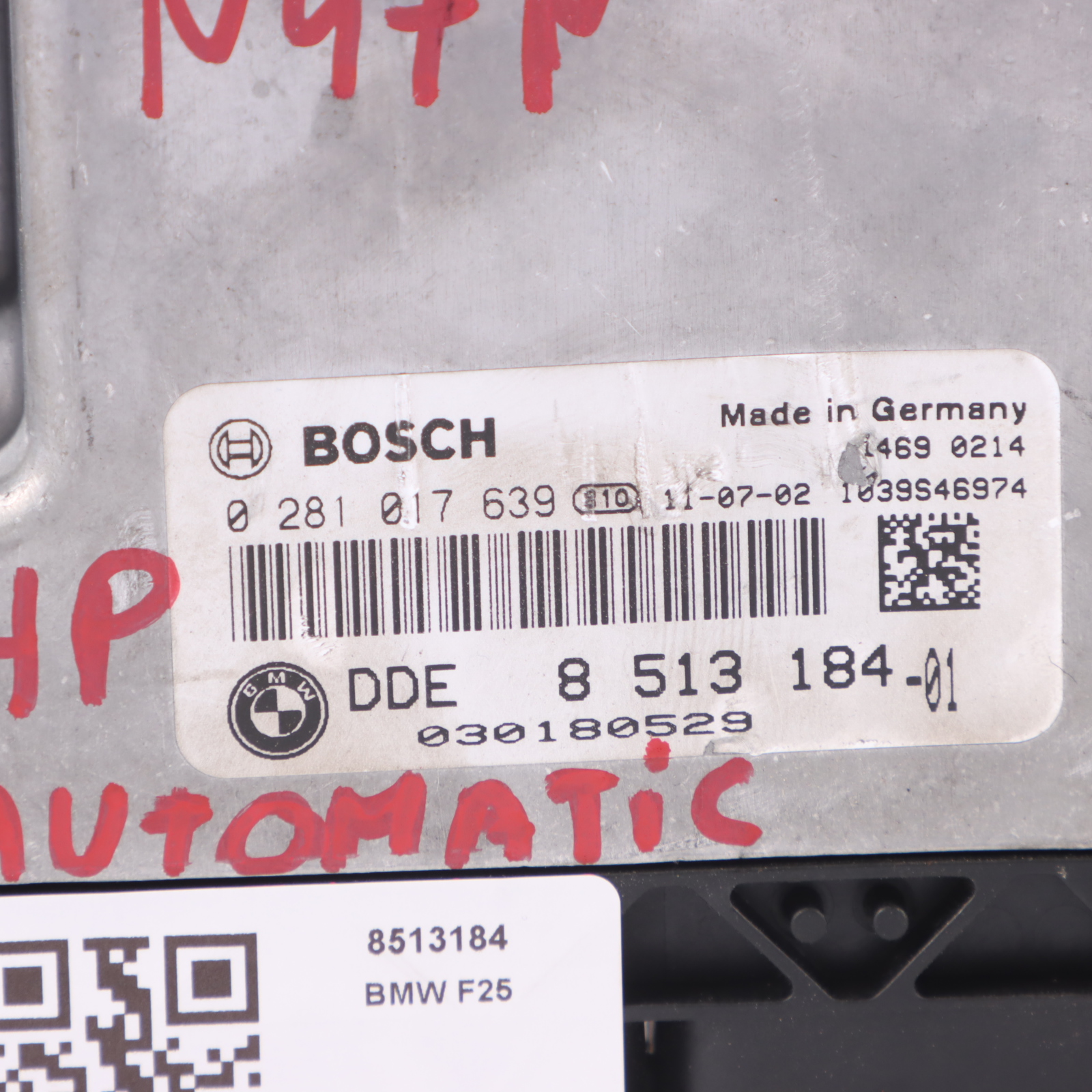 BMW X3 F25 20dX Diesel N47N 184PS Motor Modul ECU DDE 8513184 Automatik