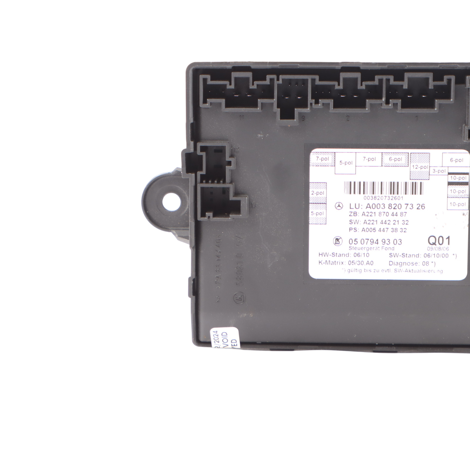 Mercedes W221 Hintere Tür Modul Steuergerät Links ECU A0038207326