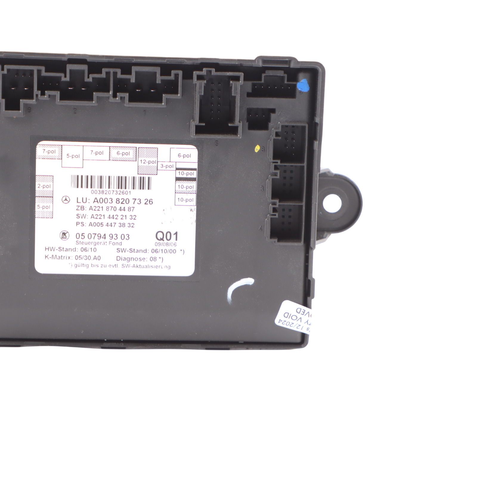 Mercedes W221 Hintere Tür Modul Steuergerät Links ECU A0038207326