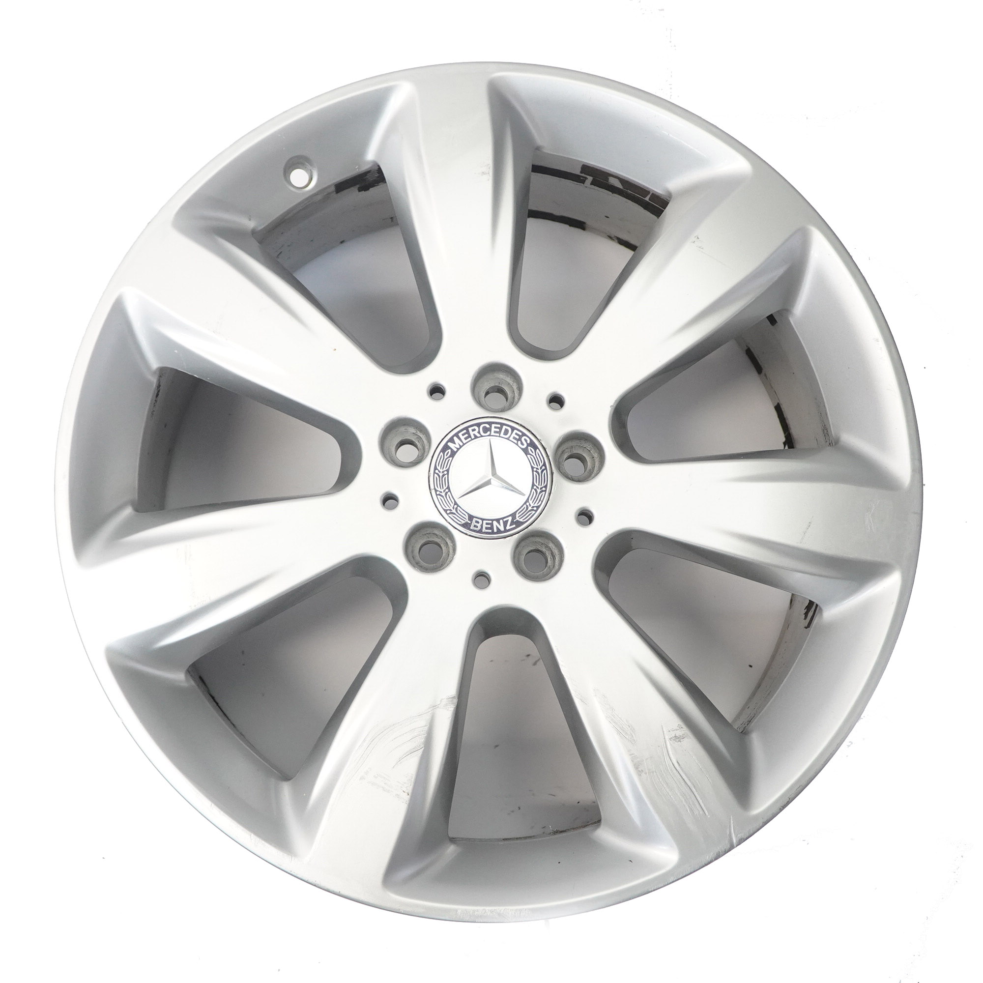 Mercedes ML W166 Silberne Alufelge 19" 8.5J ET:59 7 Speichen A1664010802