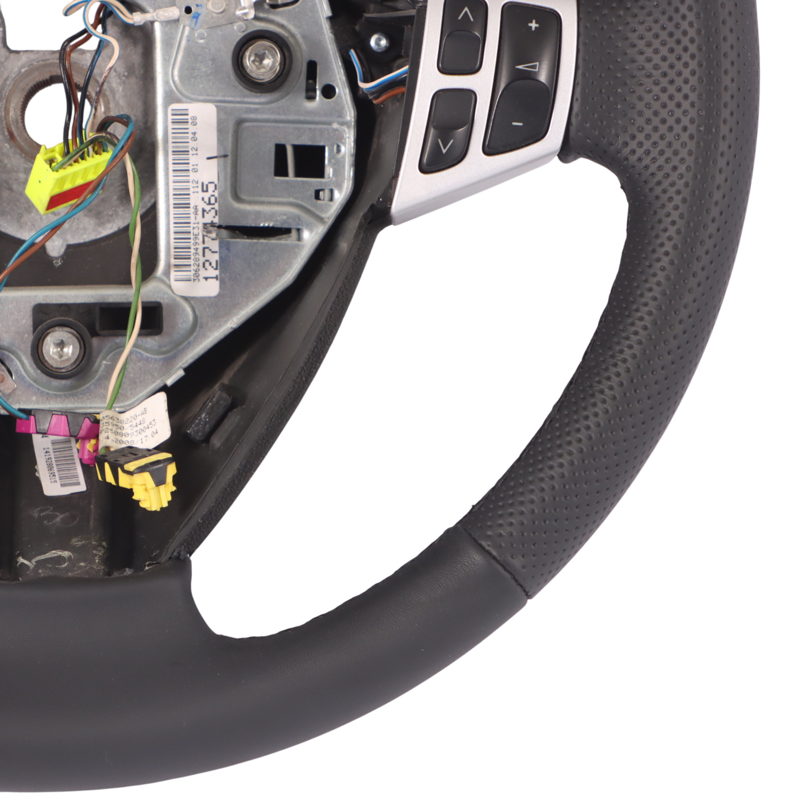 SAAB 9-3 NEW Black Leather Sport Steering Wheel Multifunction 12774365