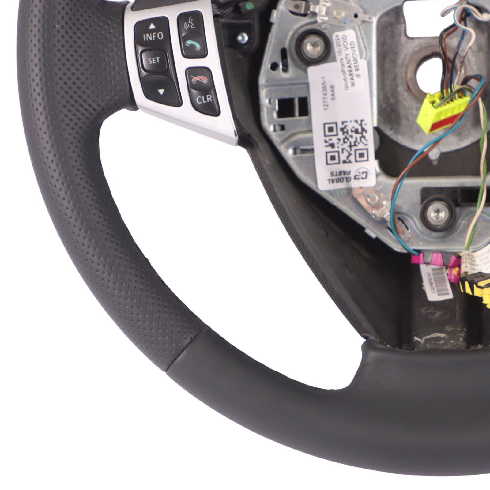 SAAB 9-3 NEW Black Leather Sport Steering Wheel Multifunction 12774365