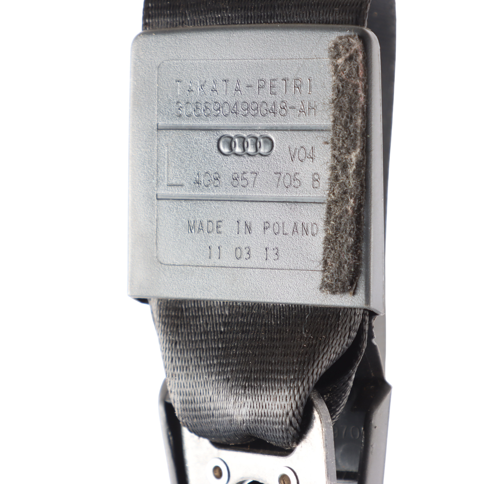 Audi A7 4G Seat Belt Front Left N/S Black 4G8857705B 