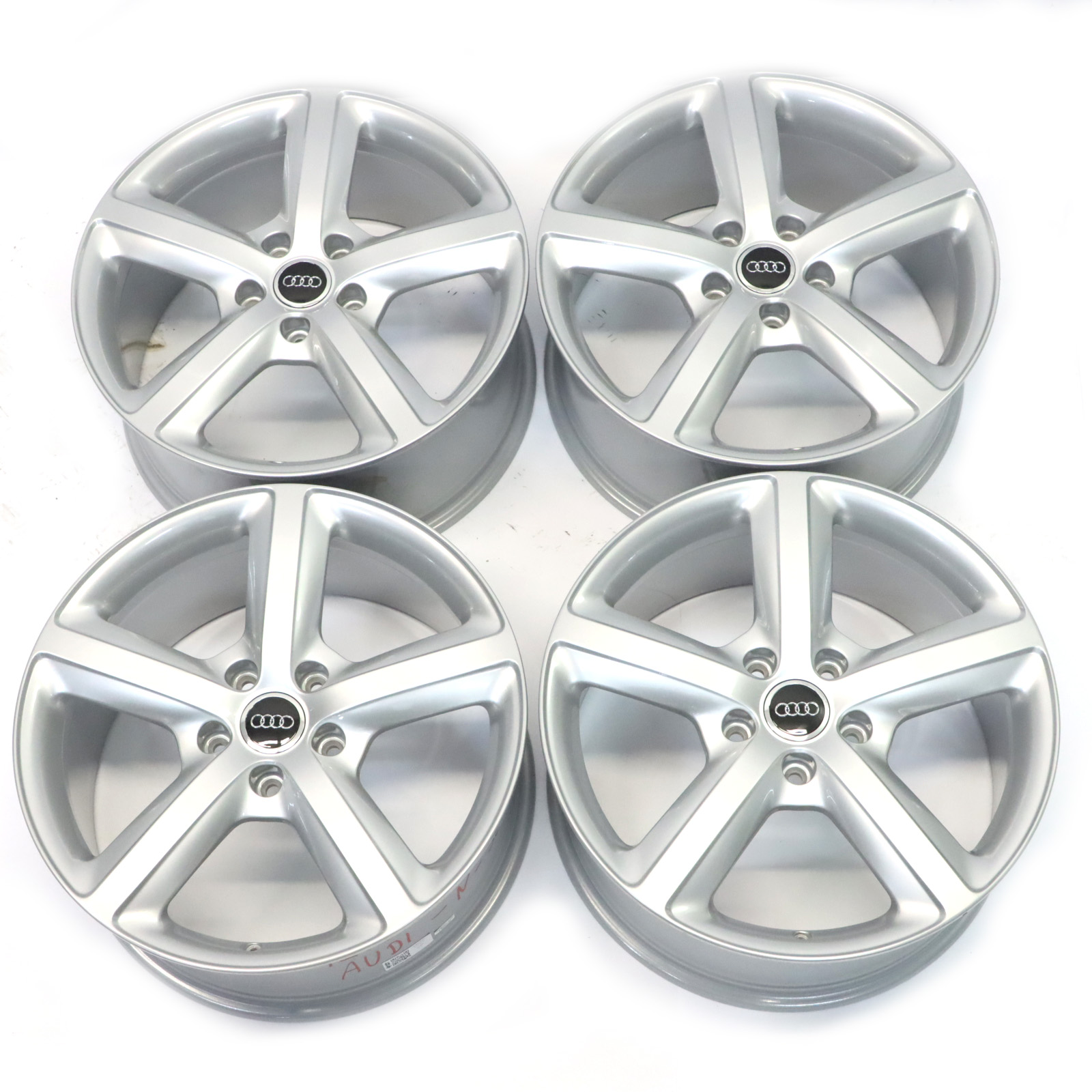 Audi Q7 4L Silver Wheel Alloy Rims Set 20" 9J ET:60 Star Spoke 4L0601025H