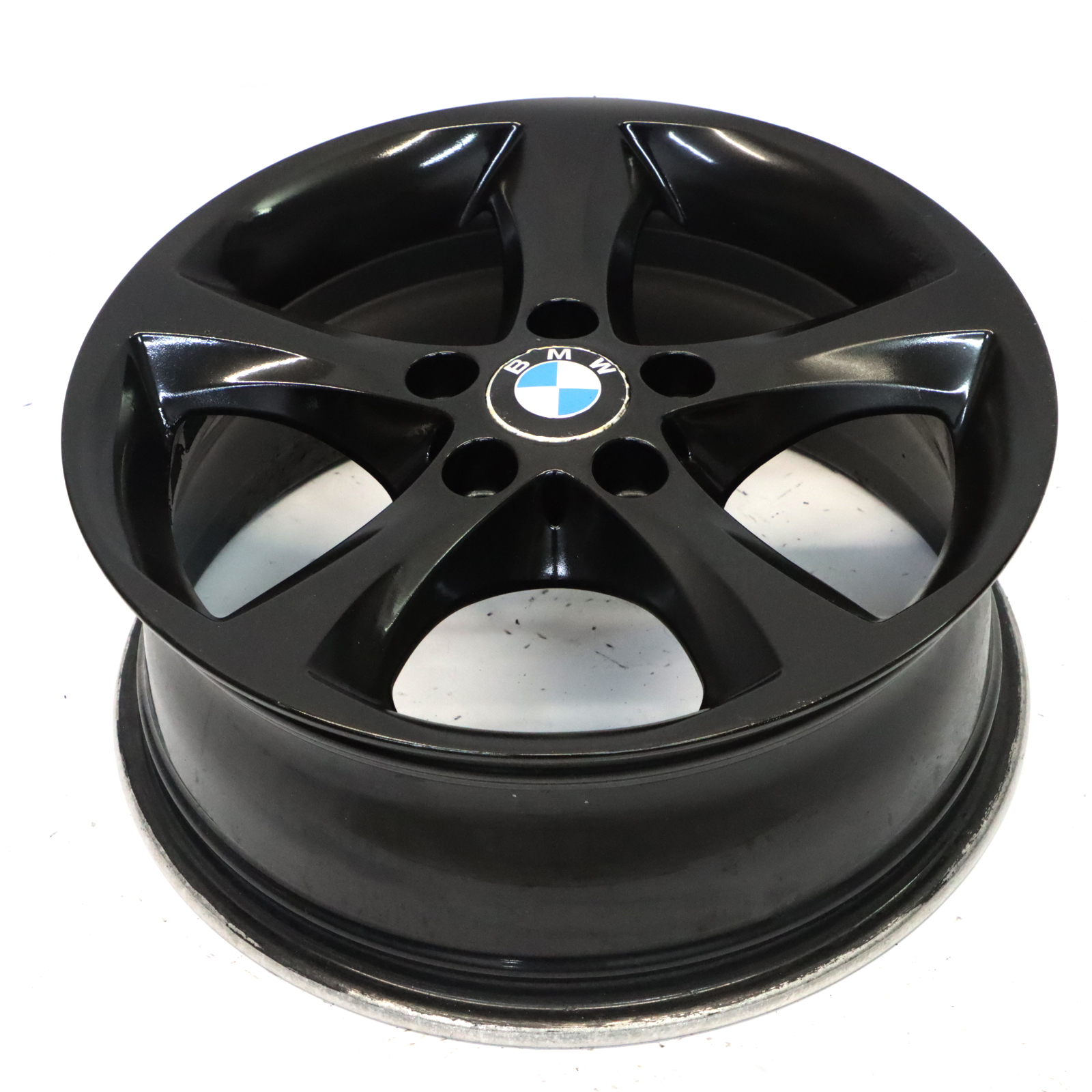 BMW E81 E87 Schwarz Alu Felge Alufelge Sternspeiche 256 ET:47 7J 6778219