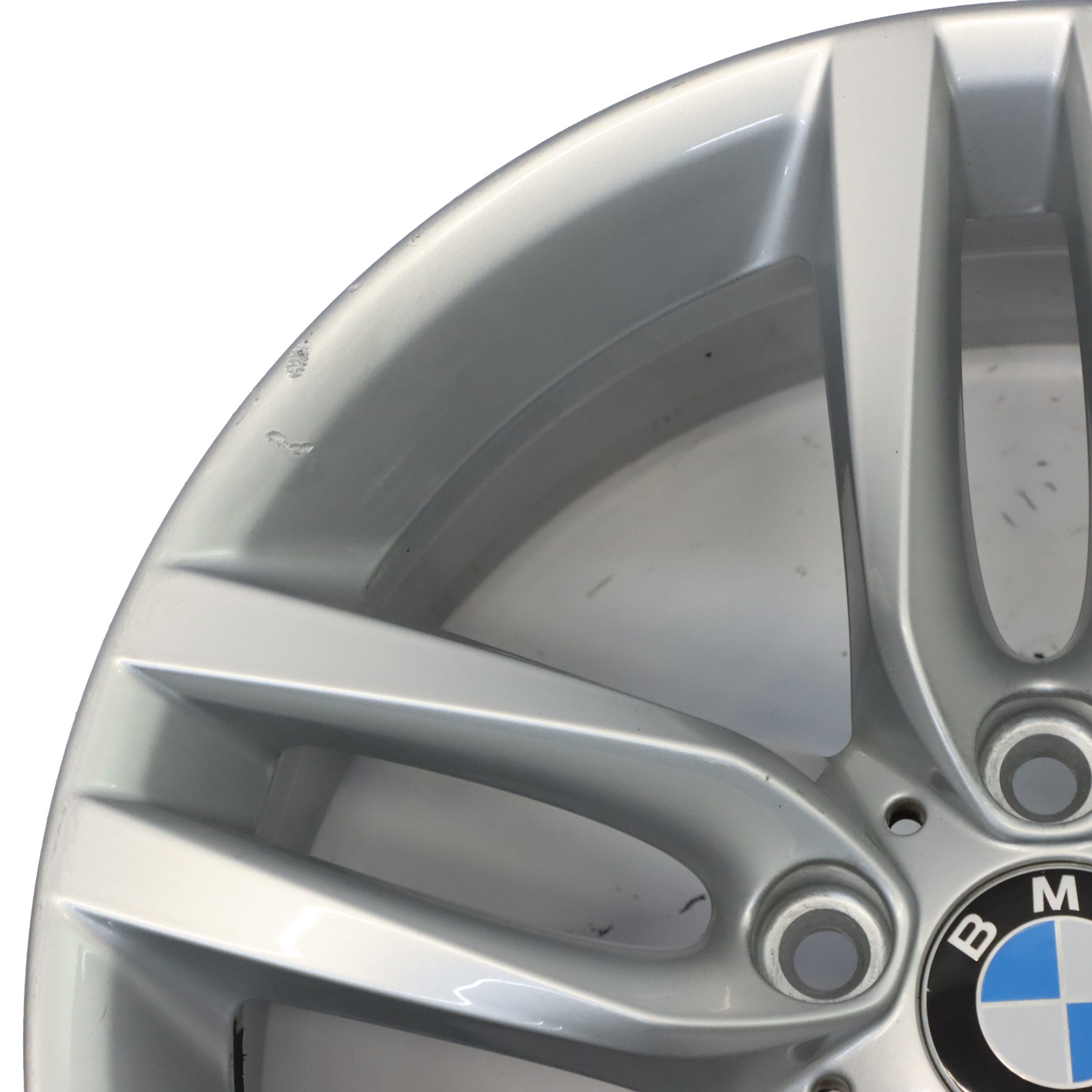 BMW F20 F21 Silberne Leichtmetall felge 18" 7,5J ET:45 M Doppelspeiche 7846784