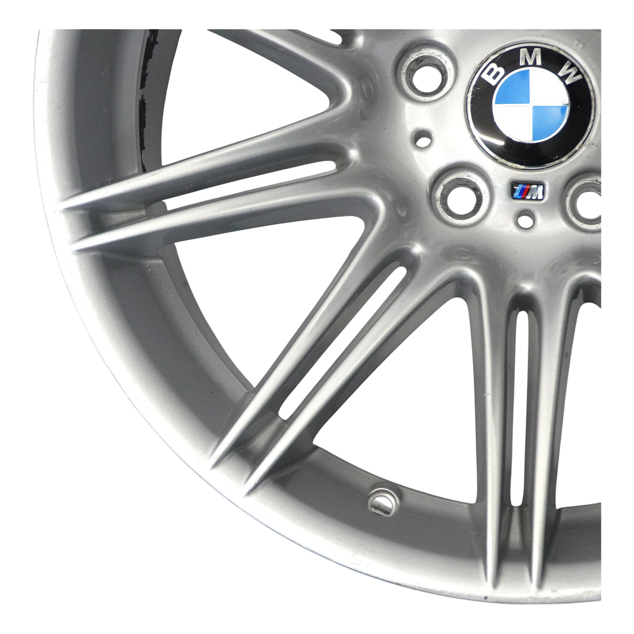 BMW E90 E91 E92 E93 Silver Rear Wheel Alloy Rim 19" 9J ET:39 M Double Spoke 225