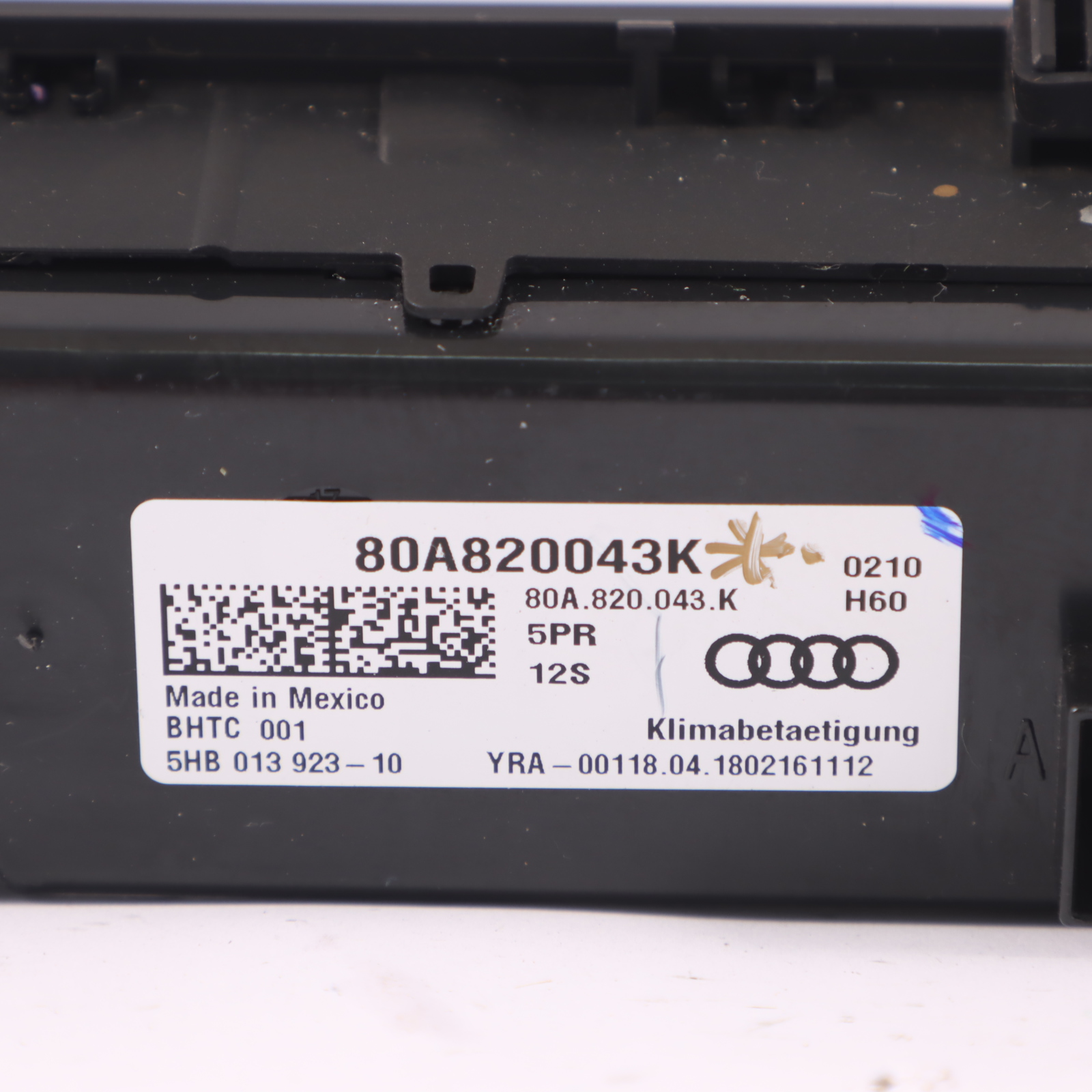 Audi Q5 FY A/C Klimaanlage Heizung Klima Bedienteil 80A820043K