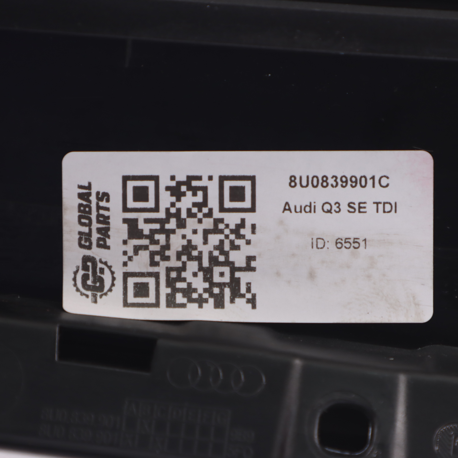 Audi Q3 8U Türsäulen Verkleidung Hinten Links Schwarz Glänzend 8U0839901C