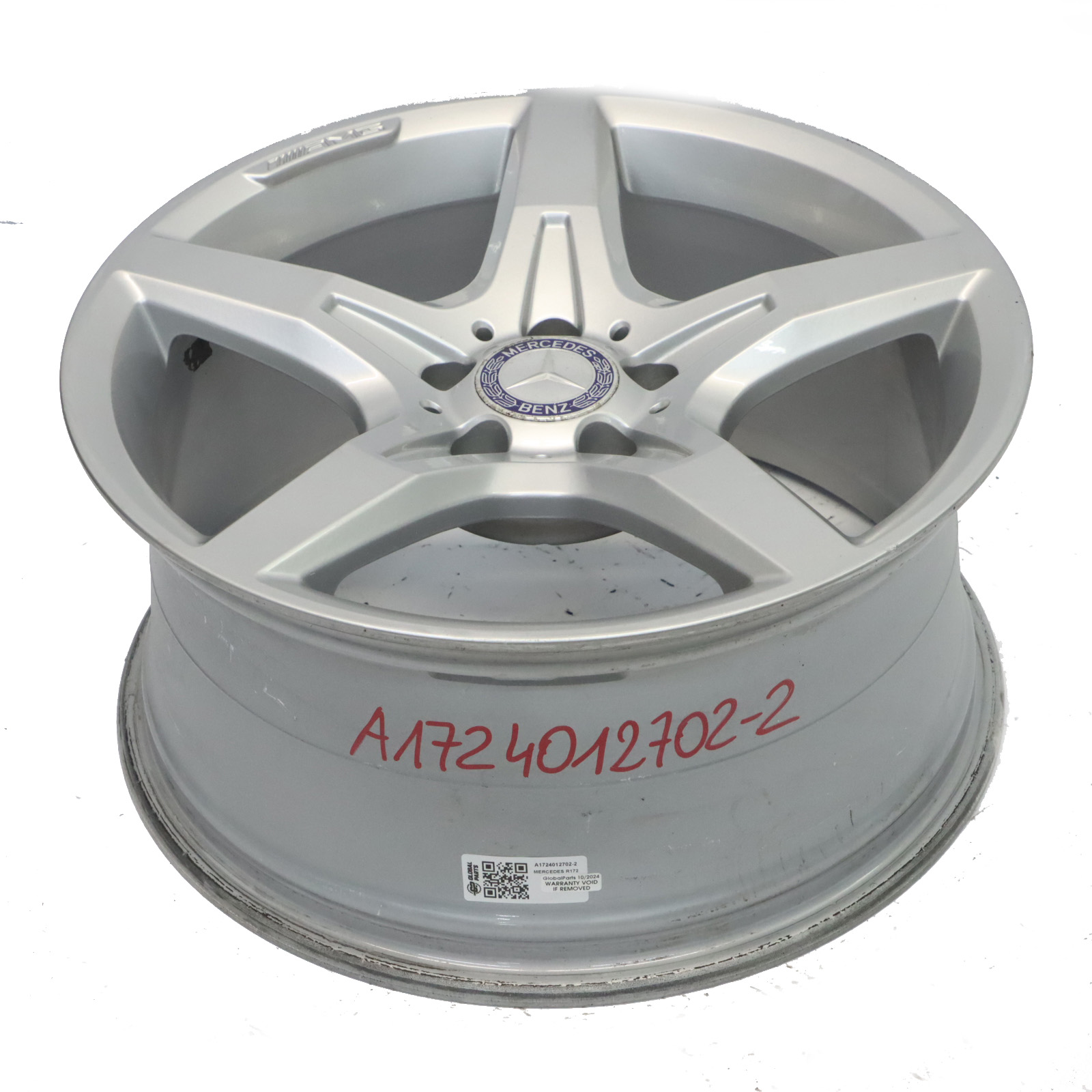 Mercedes R172 AMG Rear Silver Alloy Wheel Rim 18" ET:36 8,5J 5 Spoke A1724012702