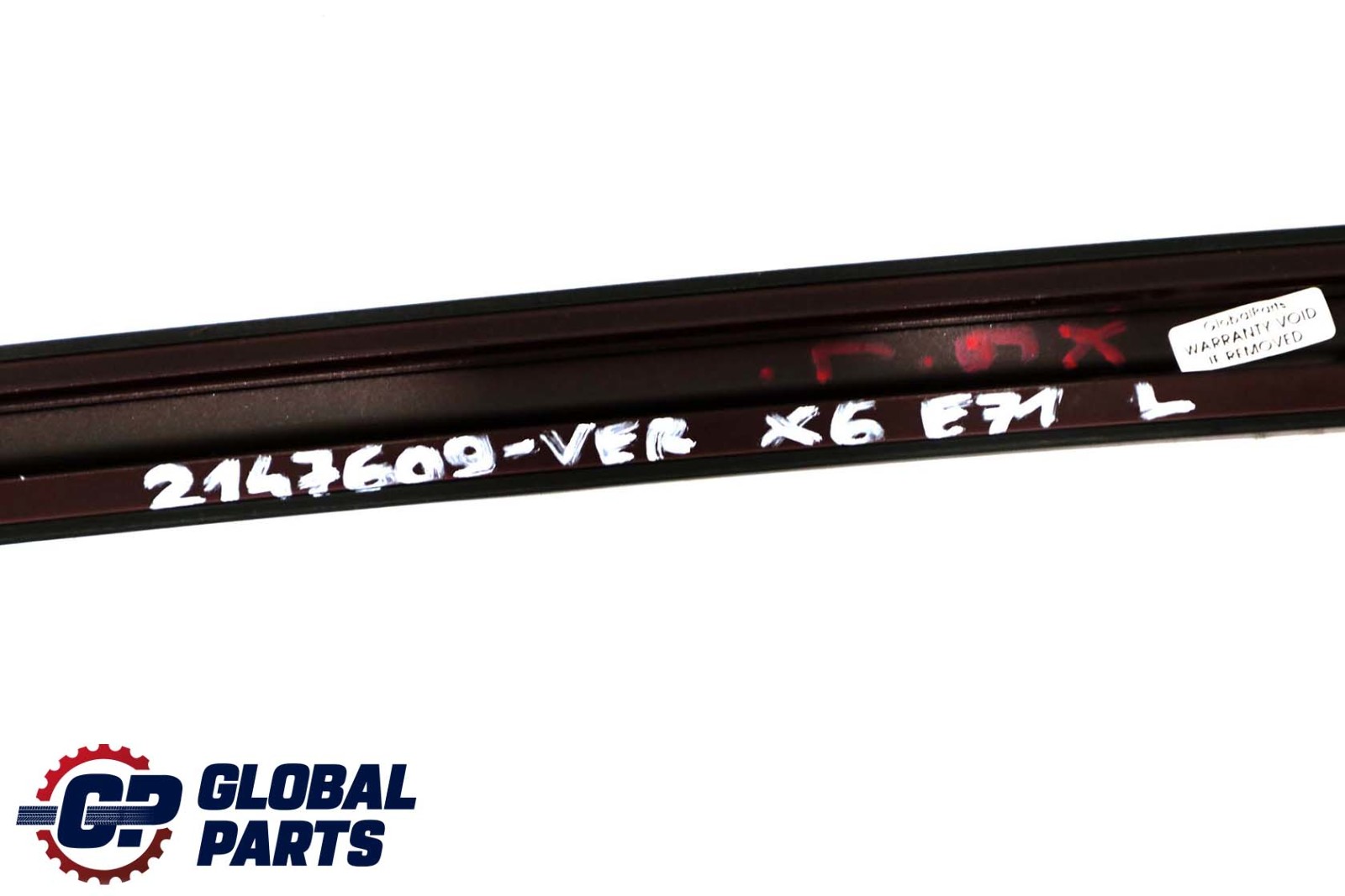 BMW X6 Series E71 Left N/S Roof Moulding Gutter Rail Trim Vermilionrot Red