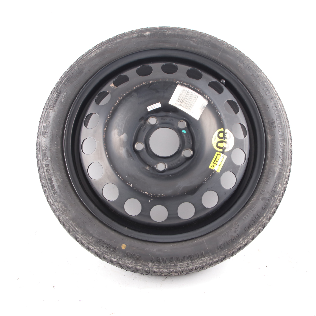 Roue secours Opel Astra H Roue compacte Acier R16 4J Continental 115/70 2160115