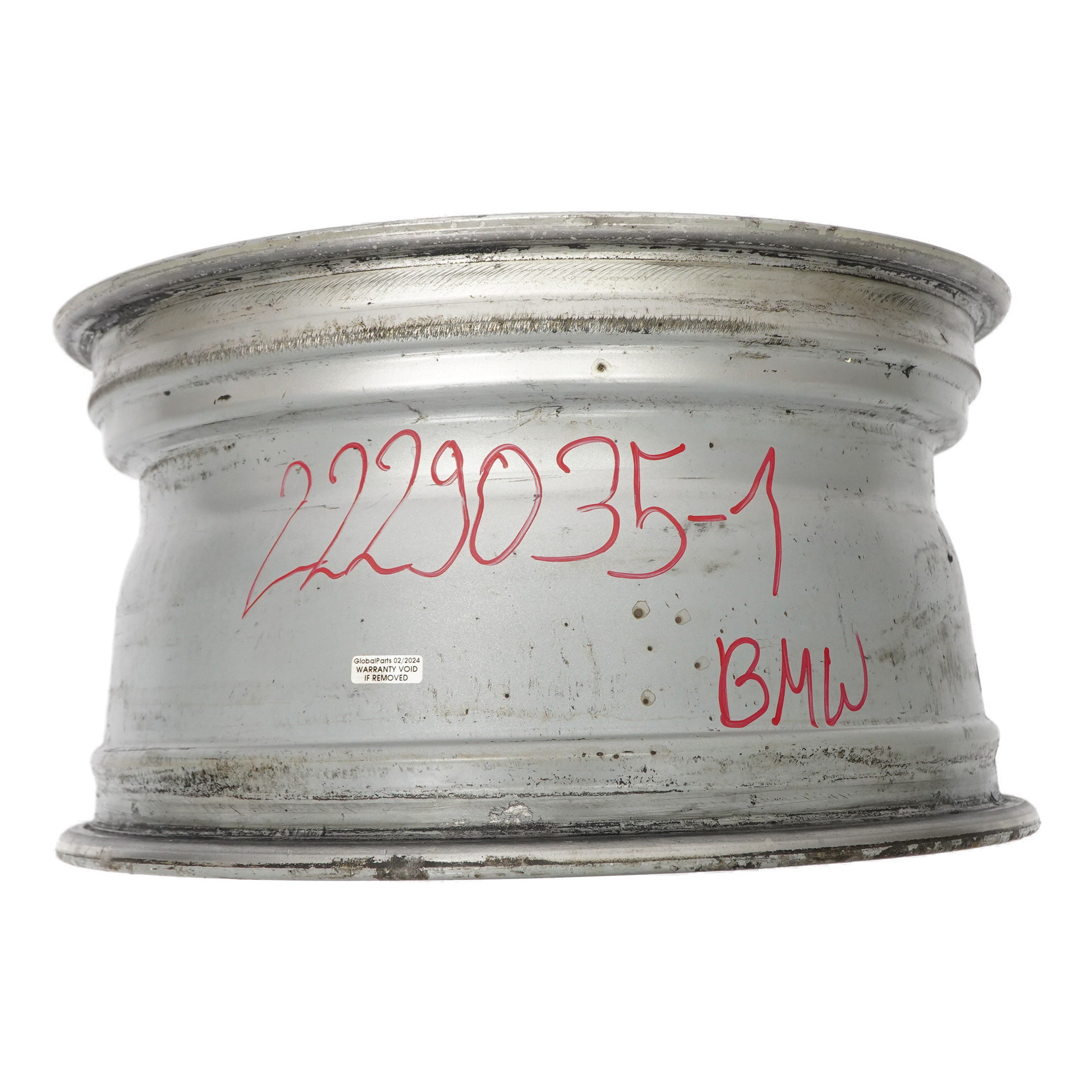 BMW E39 Silberne Hinter rad felge 17" 9J ET:26 M Parallelspeiche 66 2229035