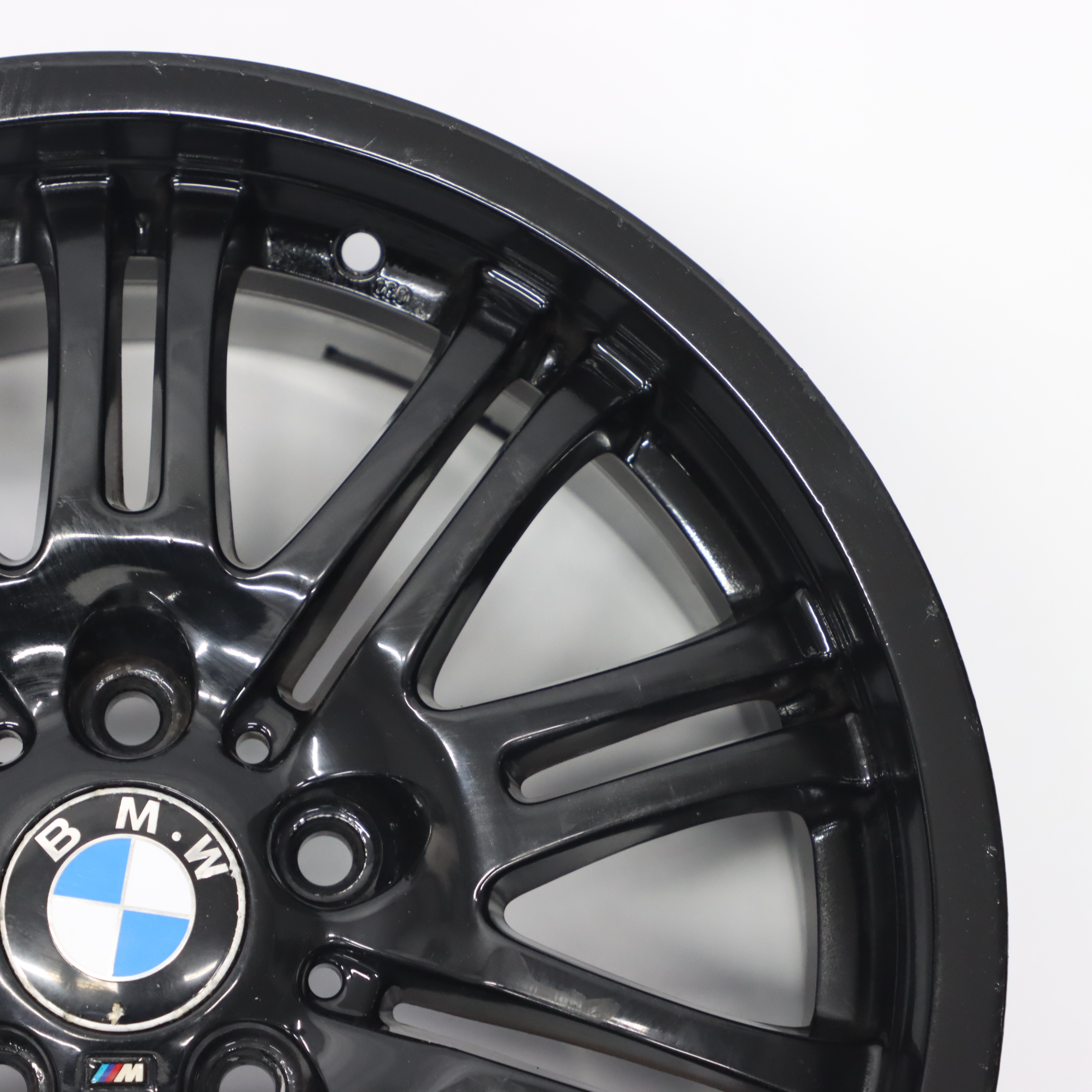 BMW E46 M3 Schwarz Leicht metall rad vorne 18" 8J ET:47 M Doppel speiche 2229950