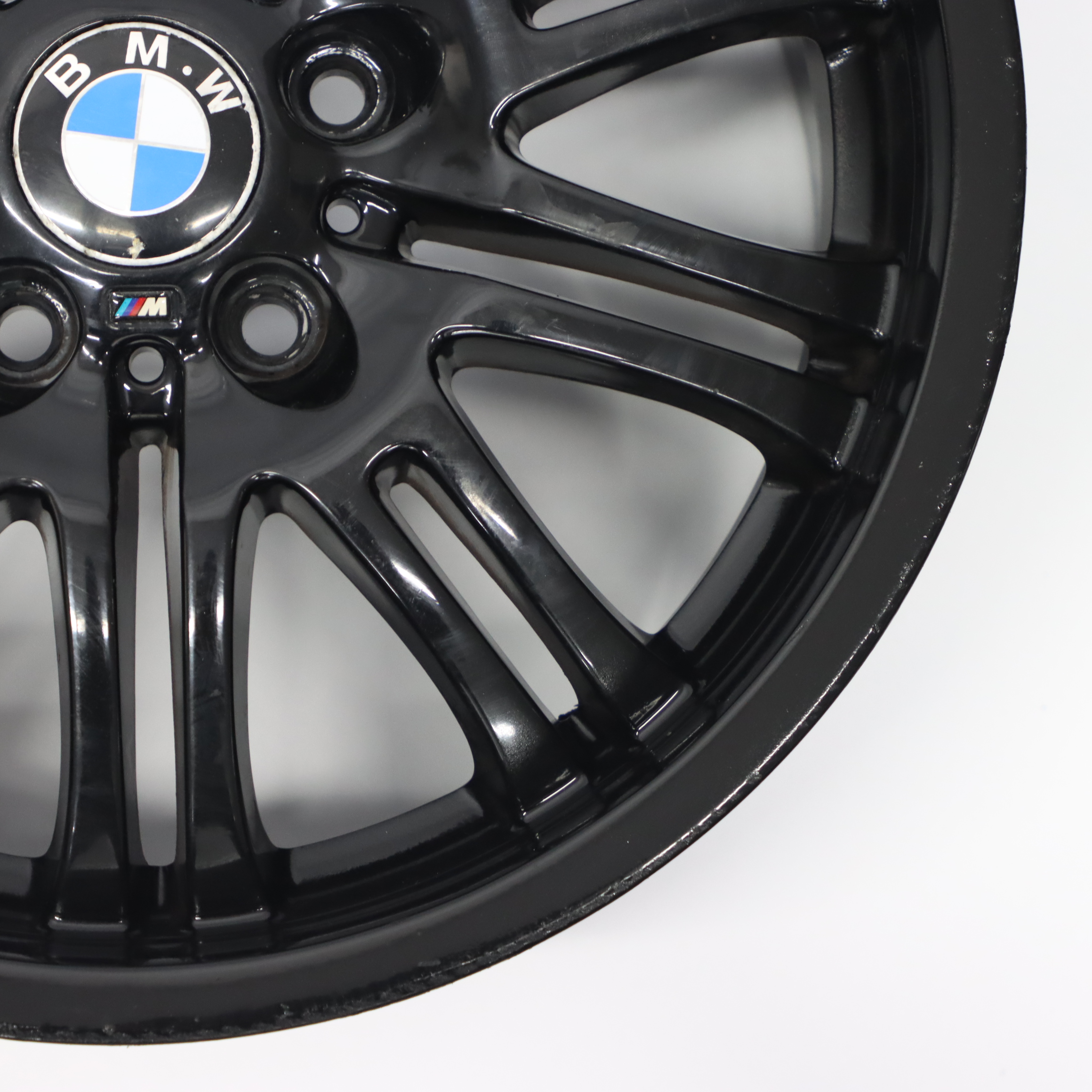 BMW E46 M3 Schwarz Leicht metall rad vorne 18" 8J ET:47 M Doppel speiche 2229950