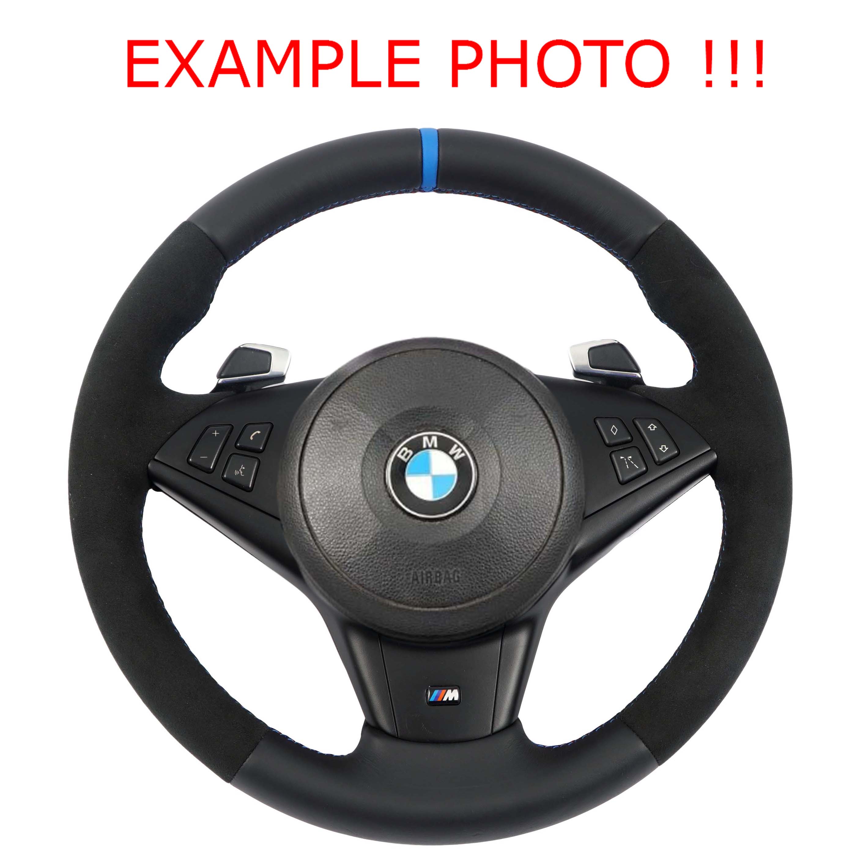 BMW E60 E63 LCI NEW Leather M Sport Steering Wheel Paddle Shift Lane Assistant