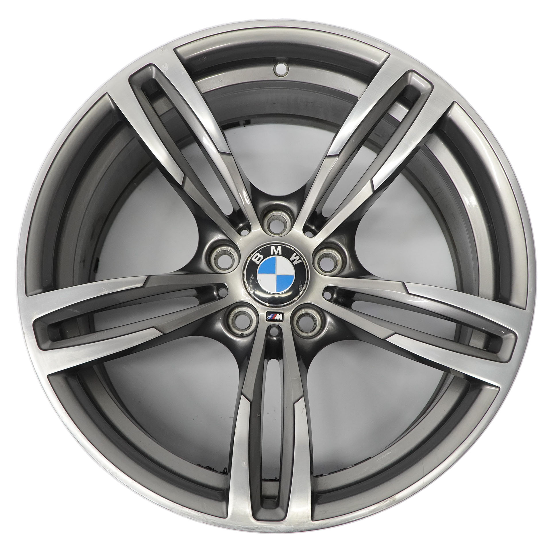 BMW F80 M3 F82 M4 Jante arrière alliage gris ferrique M Double Spoke 19" 10J