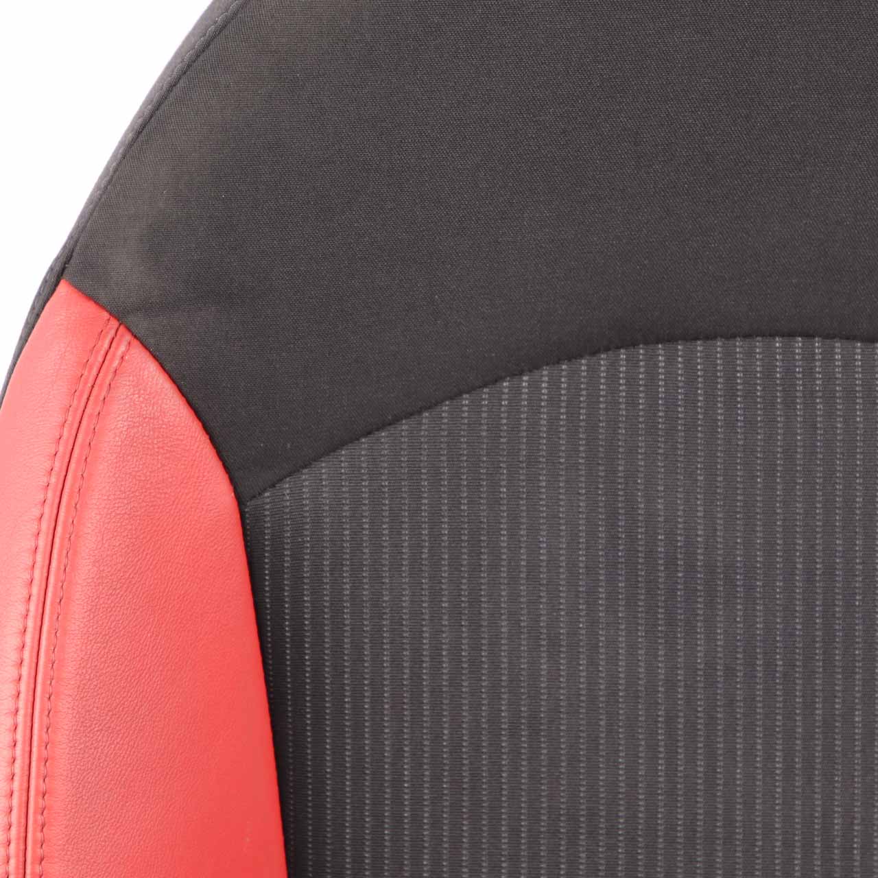 Mini R55 R56 Vordersitz Links Sportsitz Schwarz Stoff Rot Leder 2753497