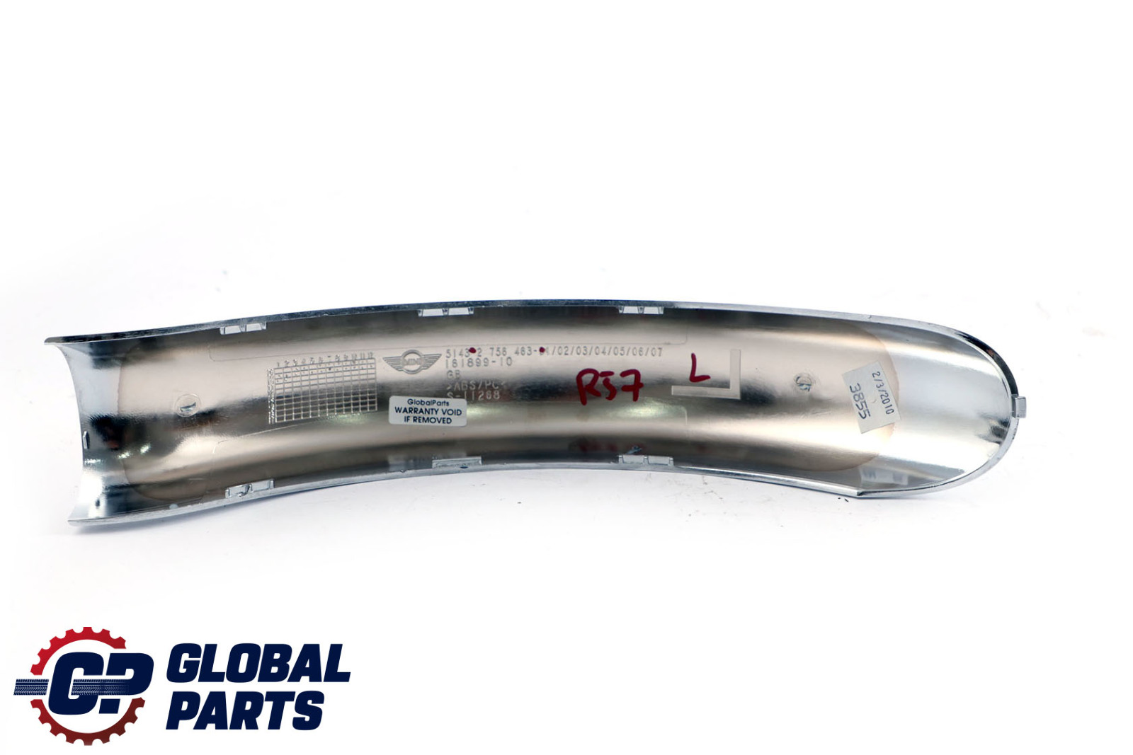 BMW Mini Cooper Cabrio R57 R57N LCI Upper Trim For Rollover Bar Chrome Left N/S