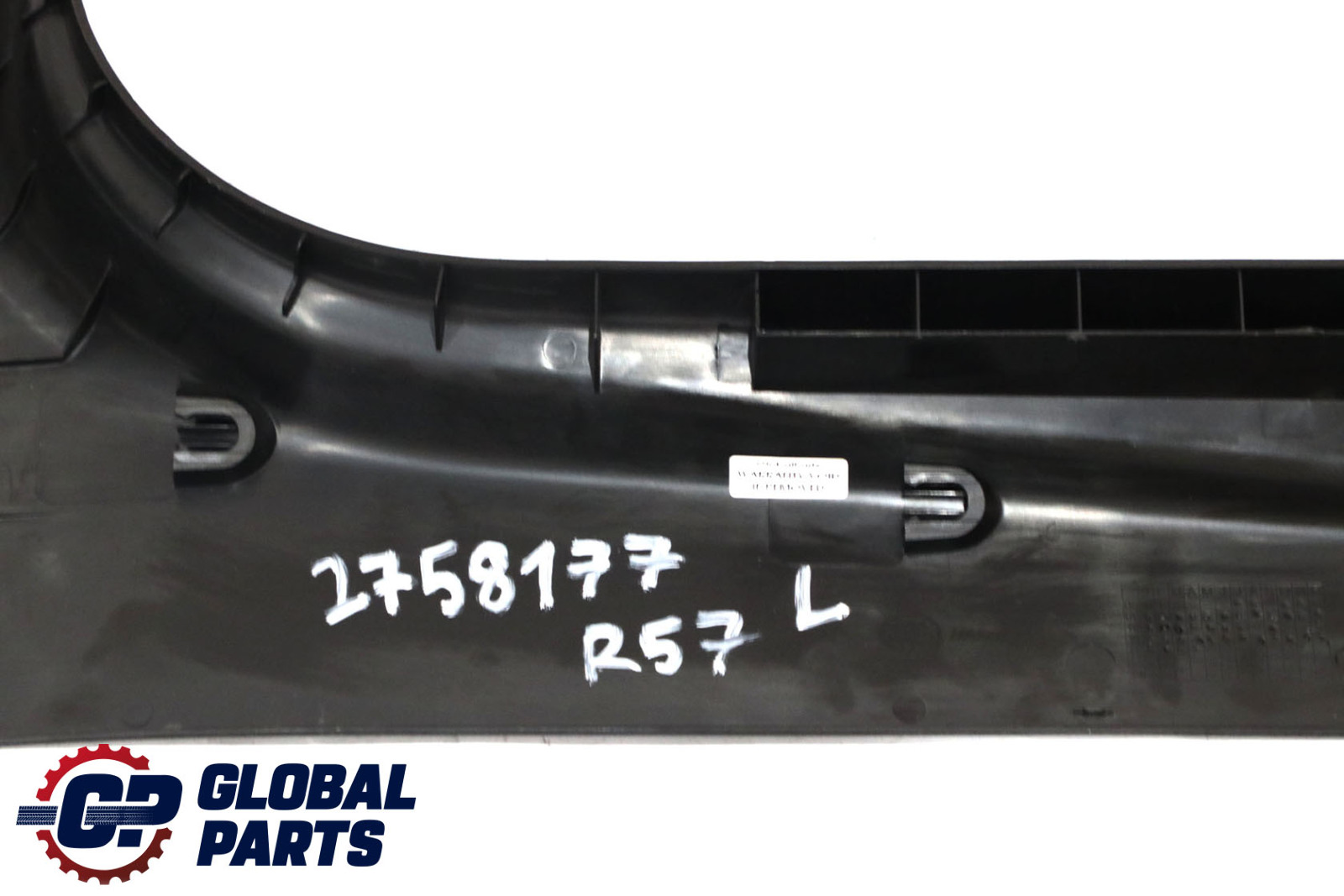 Mini R57 Cabrio Lateral Trim Panel Bottom Front Kick Left N/S Carbon Black