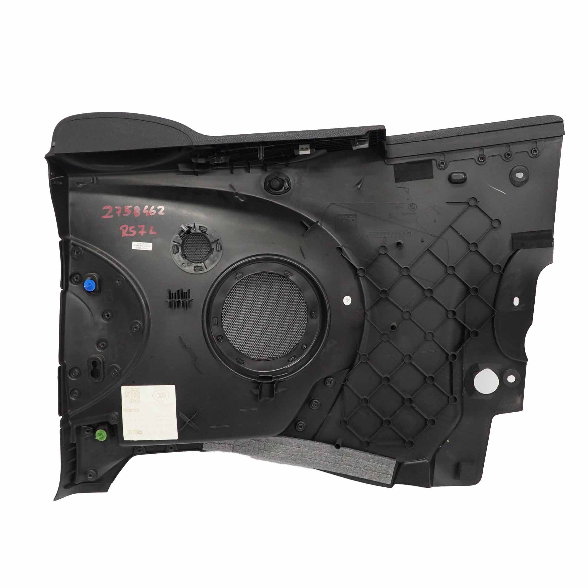 Mini R57 Cabrio Seitliche Verkleidung Rückwand Links Carbon Schwarz Chrom HiFi