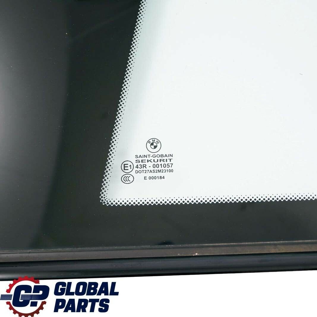 BMW 1 Series E82 Rear Left N/S Side Window AS2 Glanzschwarz High Gloss