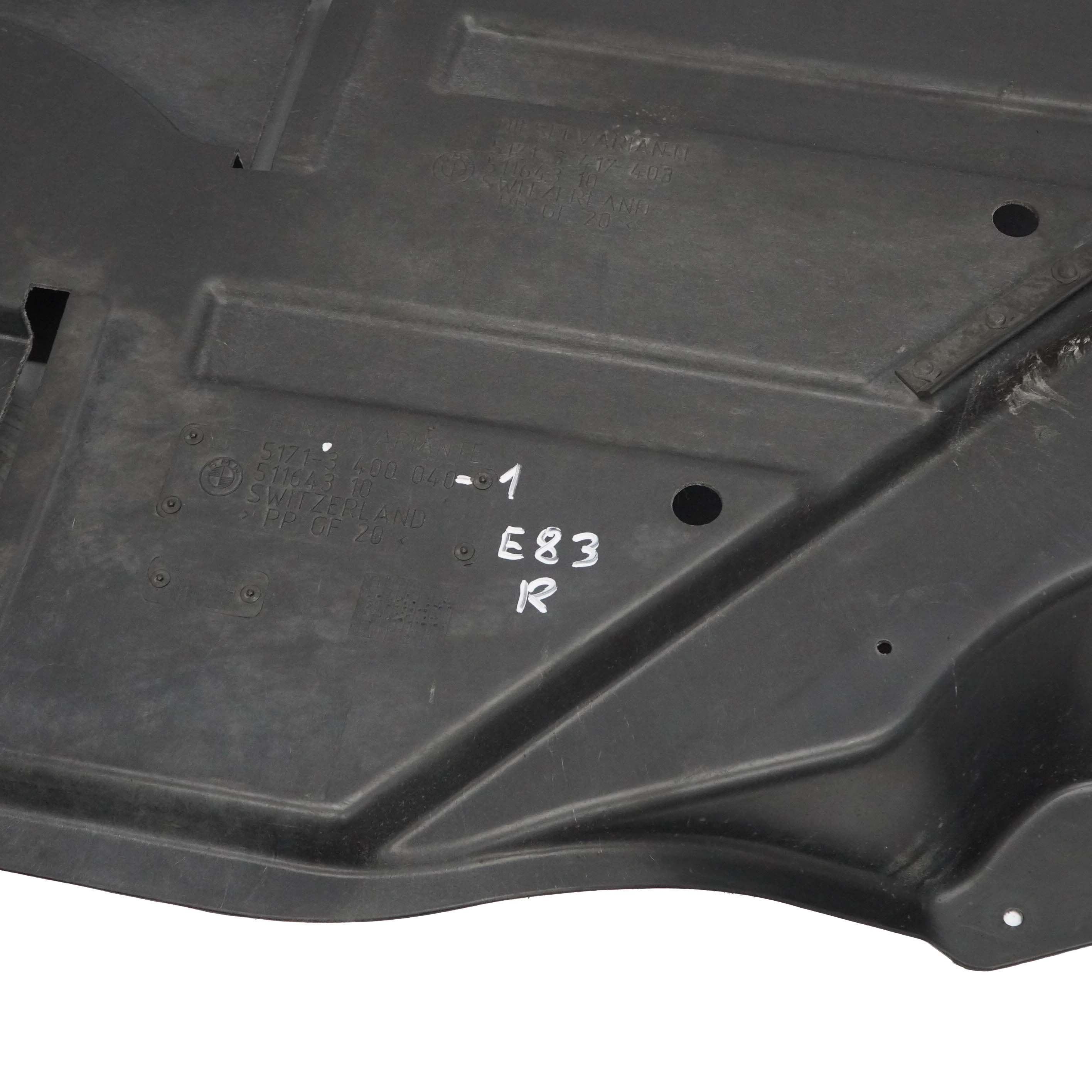 BMW X3 E83 Underbody Covering Tank Shielding Cover Panel Right O/S 3400040