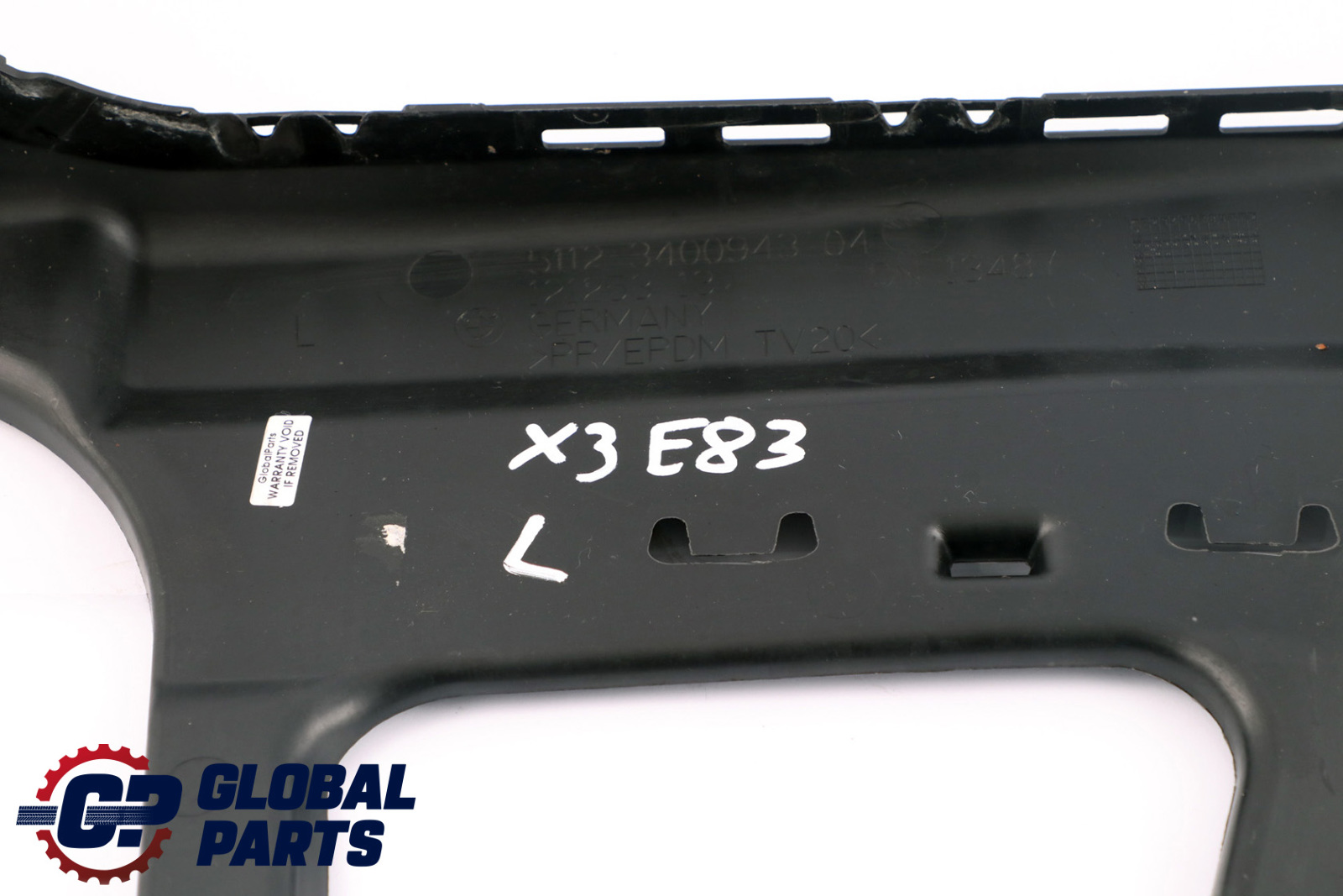 BMW X3 Series E83 Insert Lateral Bumper Support Bracket Rear Left 3400943