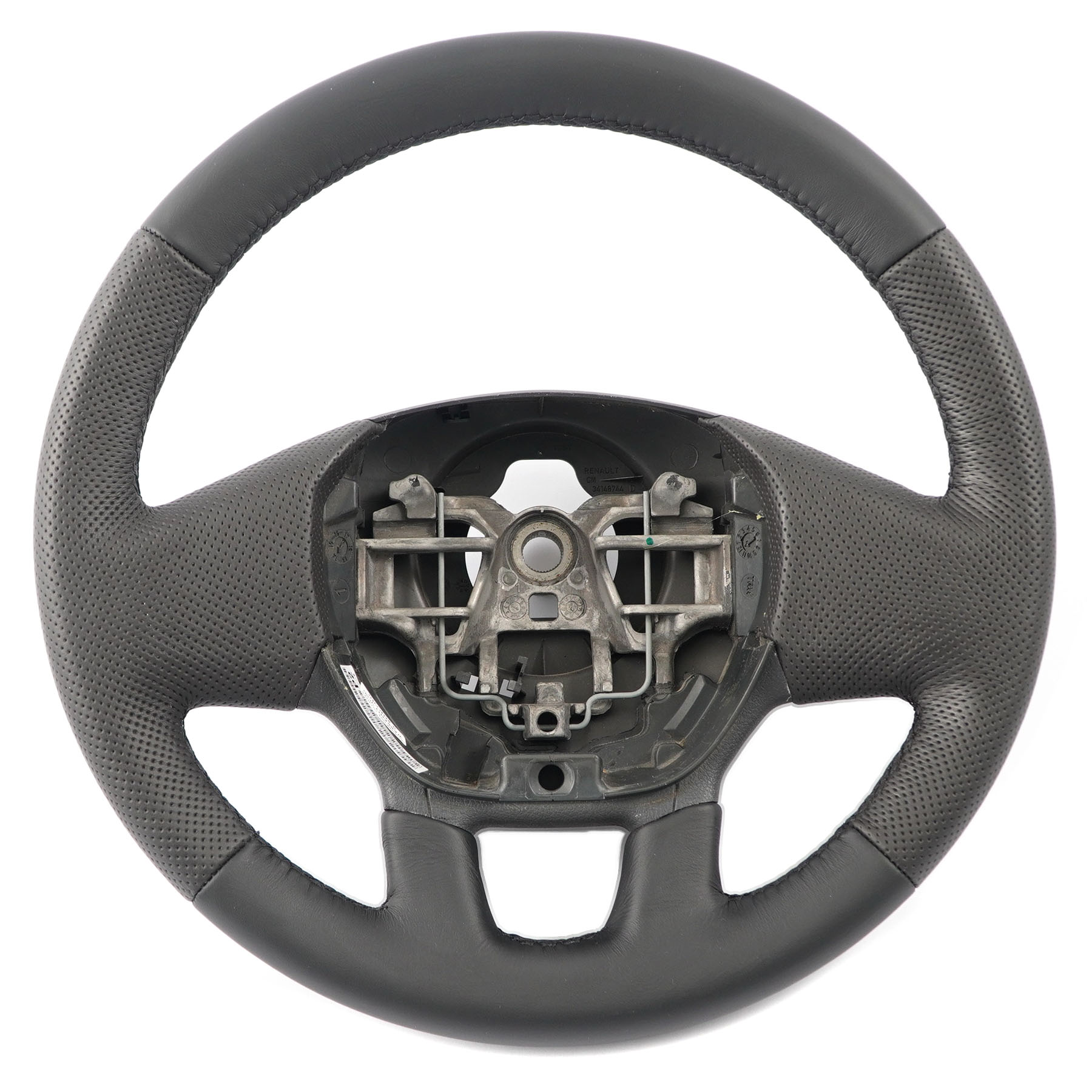 Renault Trafic Vauxhall Opel Vivaro B NEW Black Leather Steering Wheel 34138143C