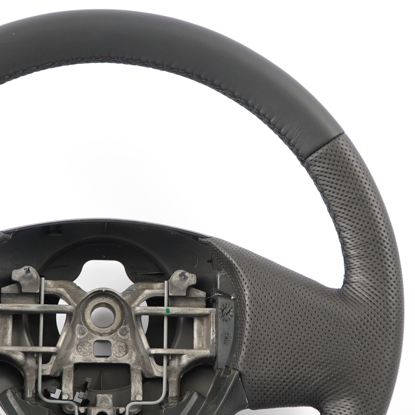 Renault Trafic Vauxhall Opel Vivaro B NEW Black Leather Steering Wheel 34138143C