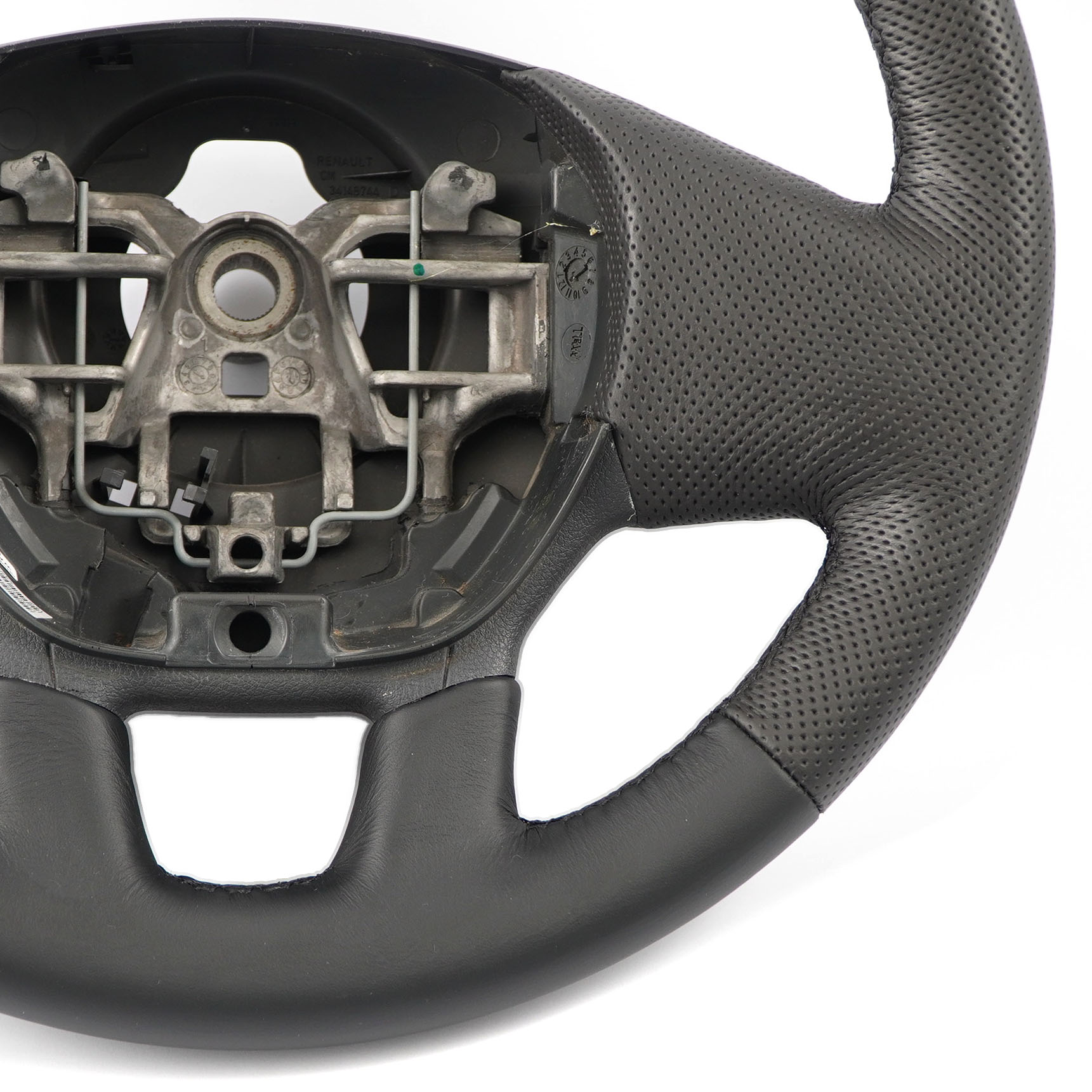 Renault Trafic Vauxhall Opel Vivaro B NEW Black Leather Steering Wheel 34138143C