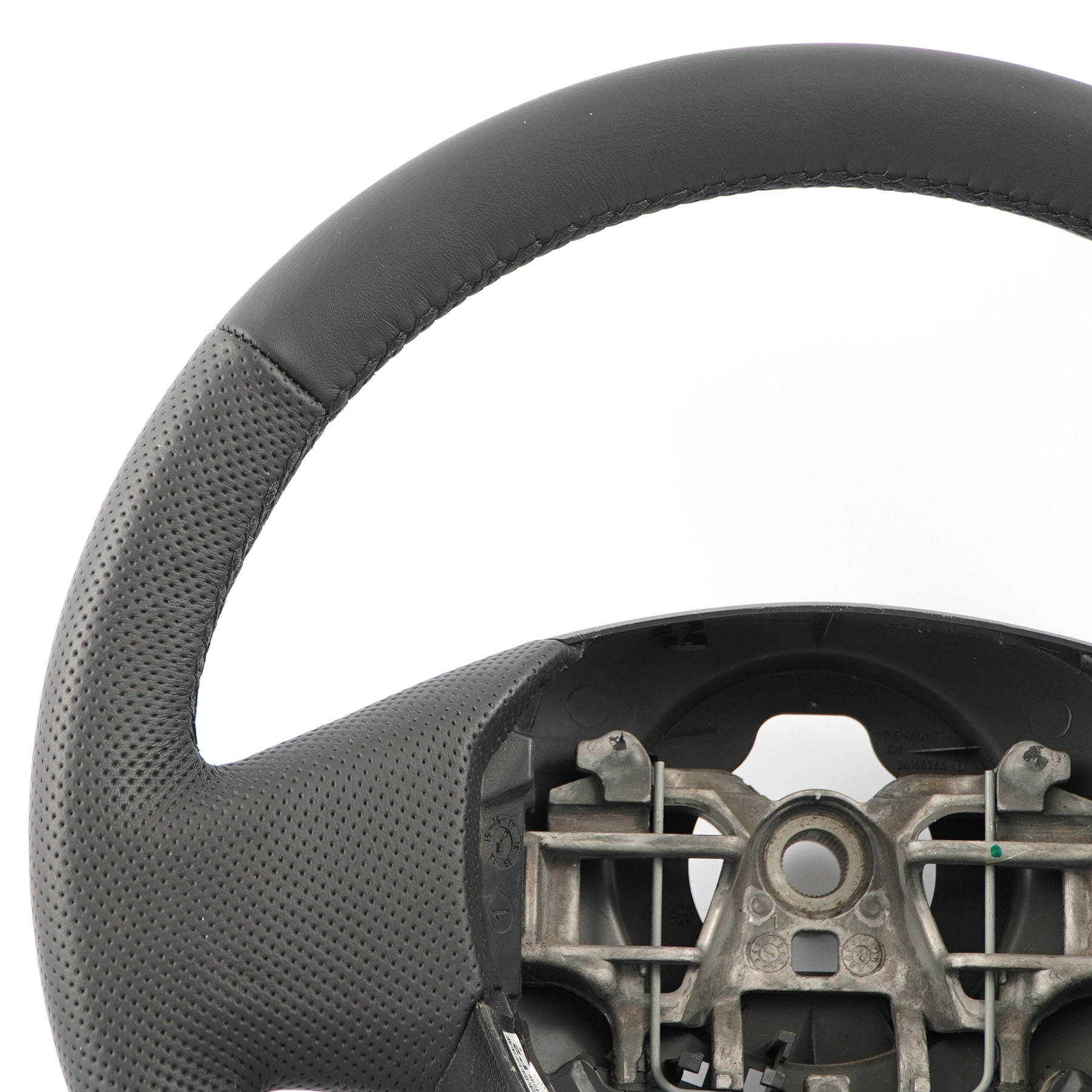 Renault Trafic Vauxhall Opel Vivaro B NEW Black Leather Steering Wheel 34138143C