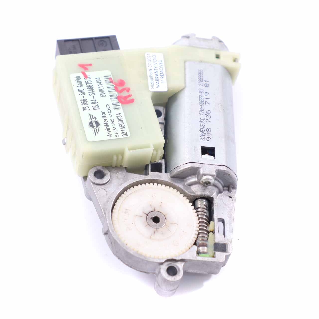 Mini Cooper R55 R56 R60 R61 Antrieb Schiebedach Motor 3448675