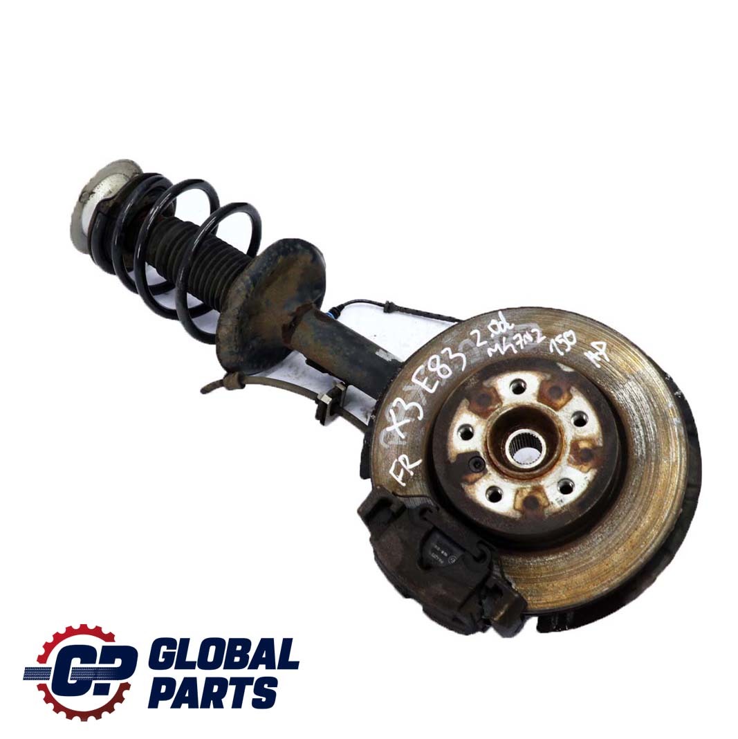 BMW X3 E83 LCI 2.0d M47N2 Front Right O/S Suspension Leg Spring Strut Brake Disc