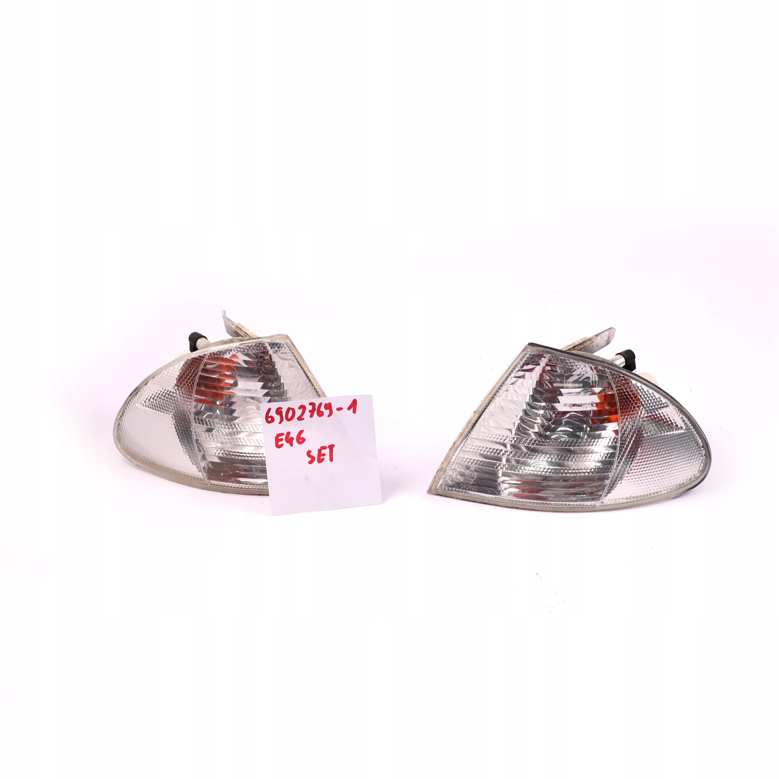 BMW 3 E46 Saloon Touring Front Right Left N/O/S Turn Indicator Lamp White Set