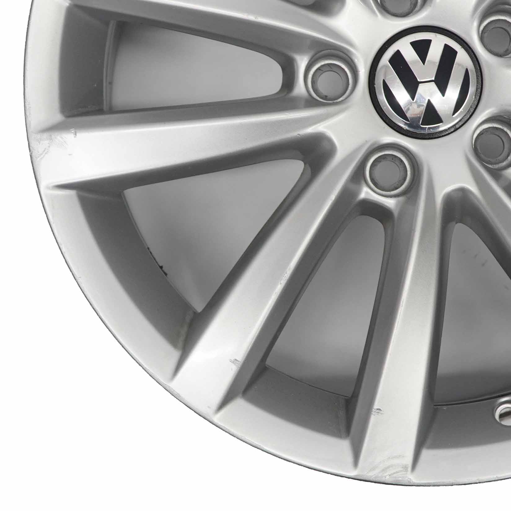 VW Volkswagen Passat B7 Silberne Leichtmetallfelge 17" ET:47 7,5J 3AA601025AD