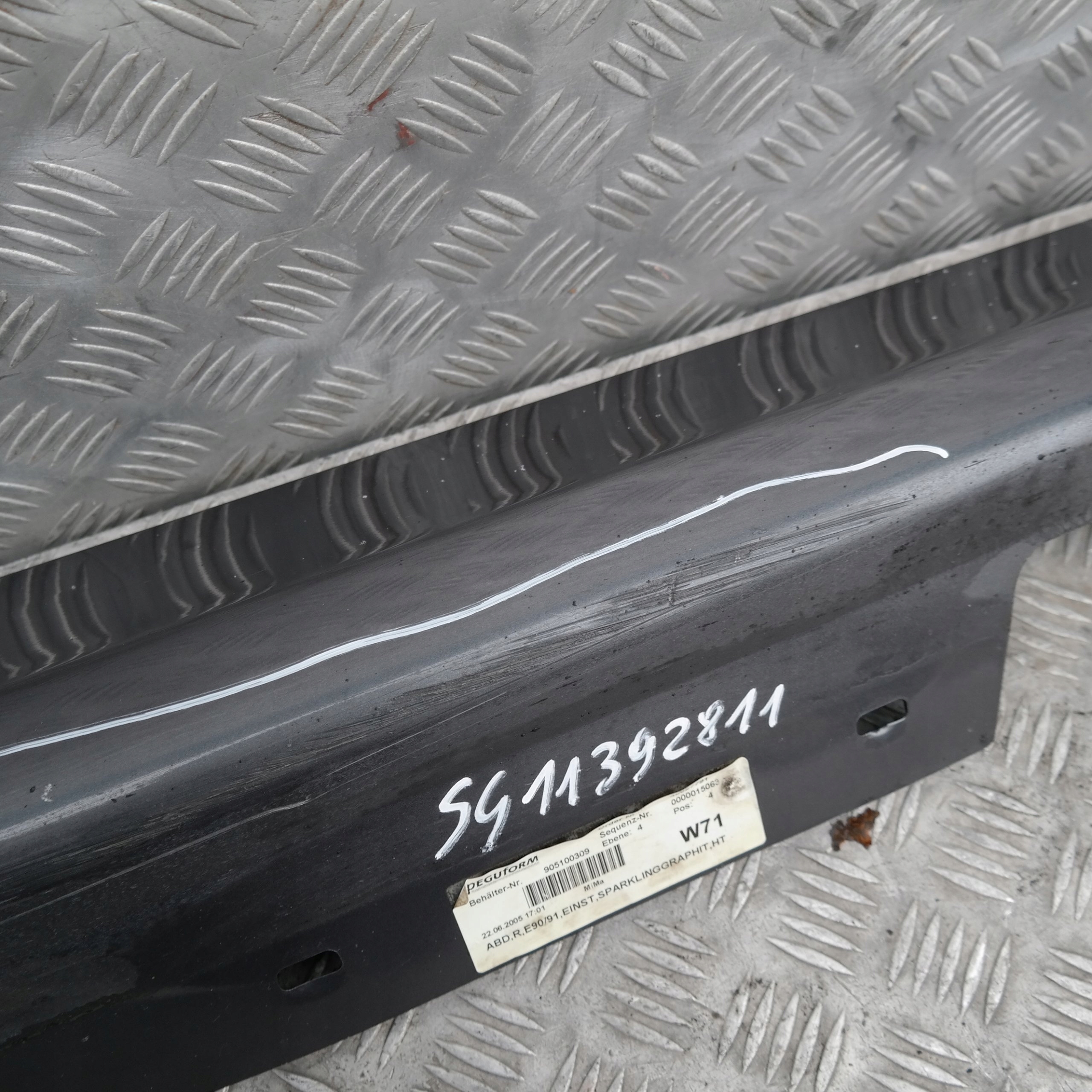 BMW 3 SERIES E90 E91 Sill strip side skirt right O/S Sparkling Graphite Metallic