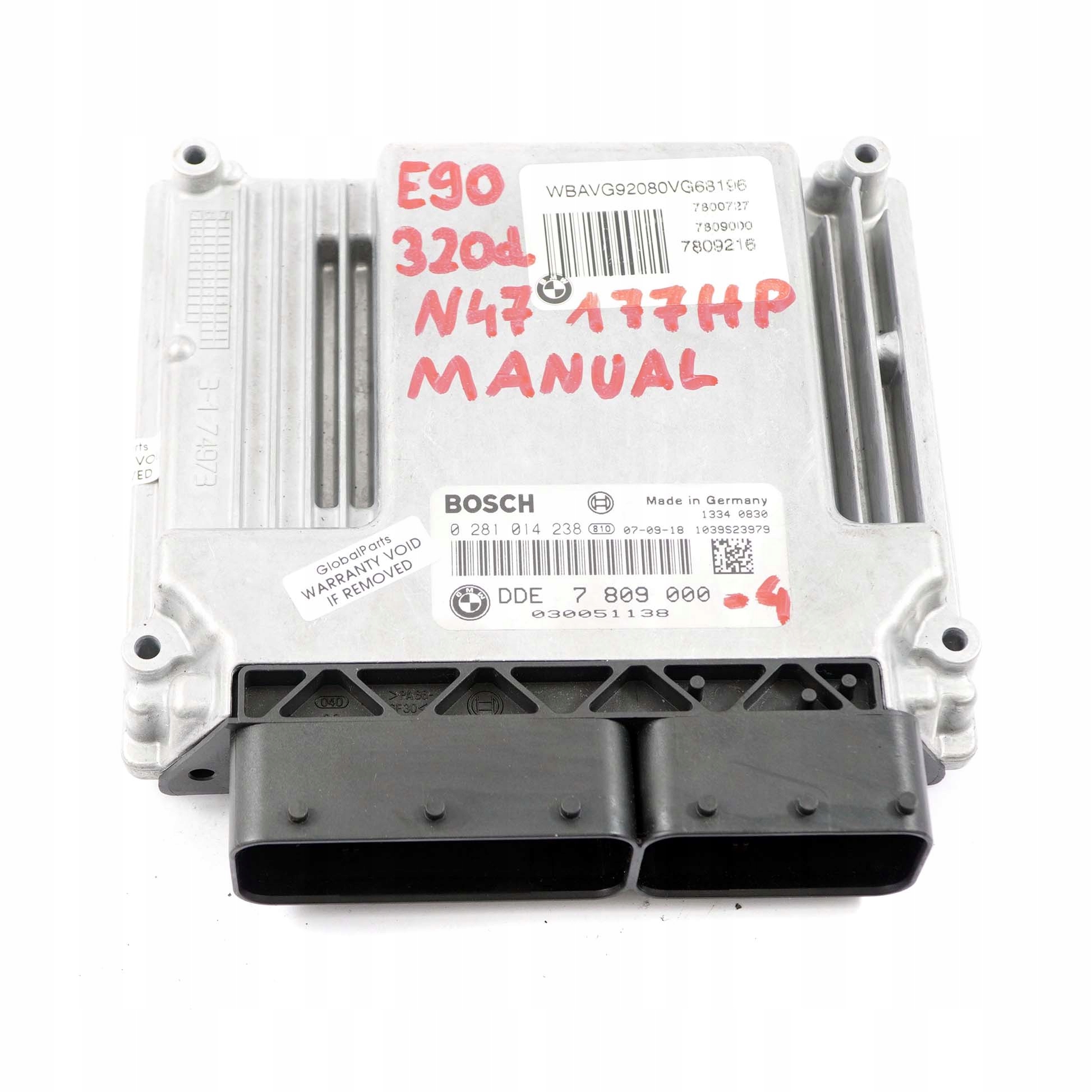 BMW E60 E87 E90 120d 320d 520d N47 177PS ECU Kit Steuergerät DDE 7809000 + CAS