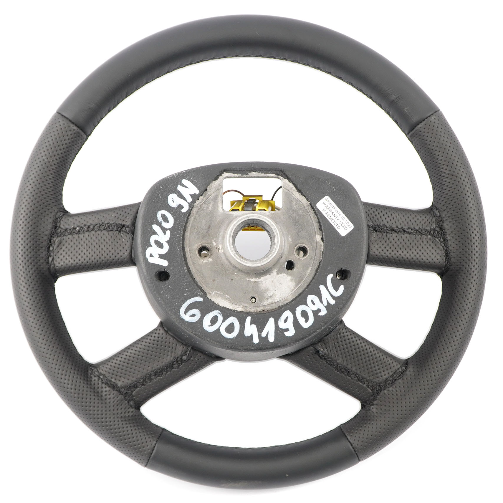 VW Volkswagen Polo IV 9N NEW Black Leather Steering Wheel 600419091C