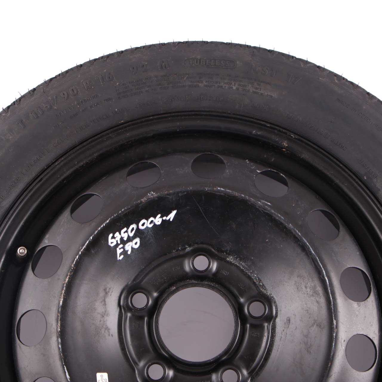 Roue de secours BMW E46 Compact Steel Black 115/90 R16 16" 3J ET:32 6750006